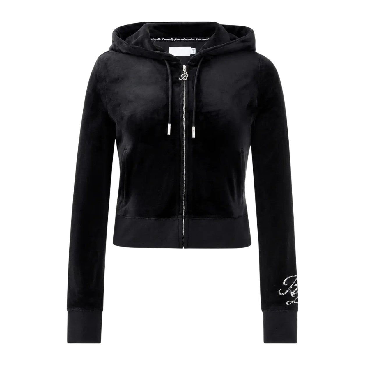Bottega Desires 'Velour' Black Zip Up Hoodie (Women's)