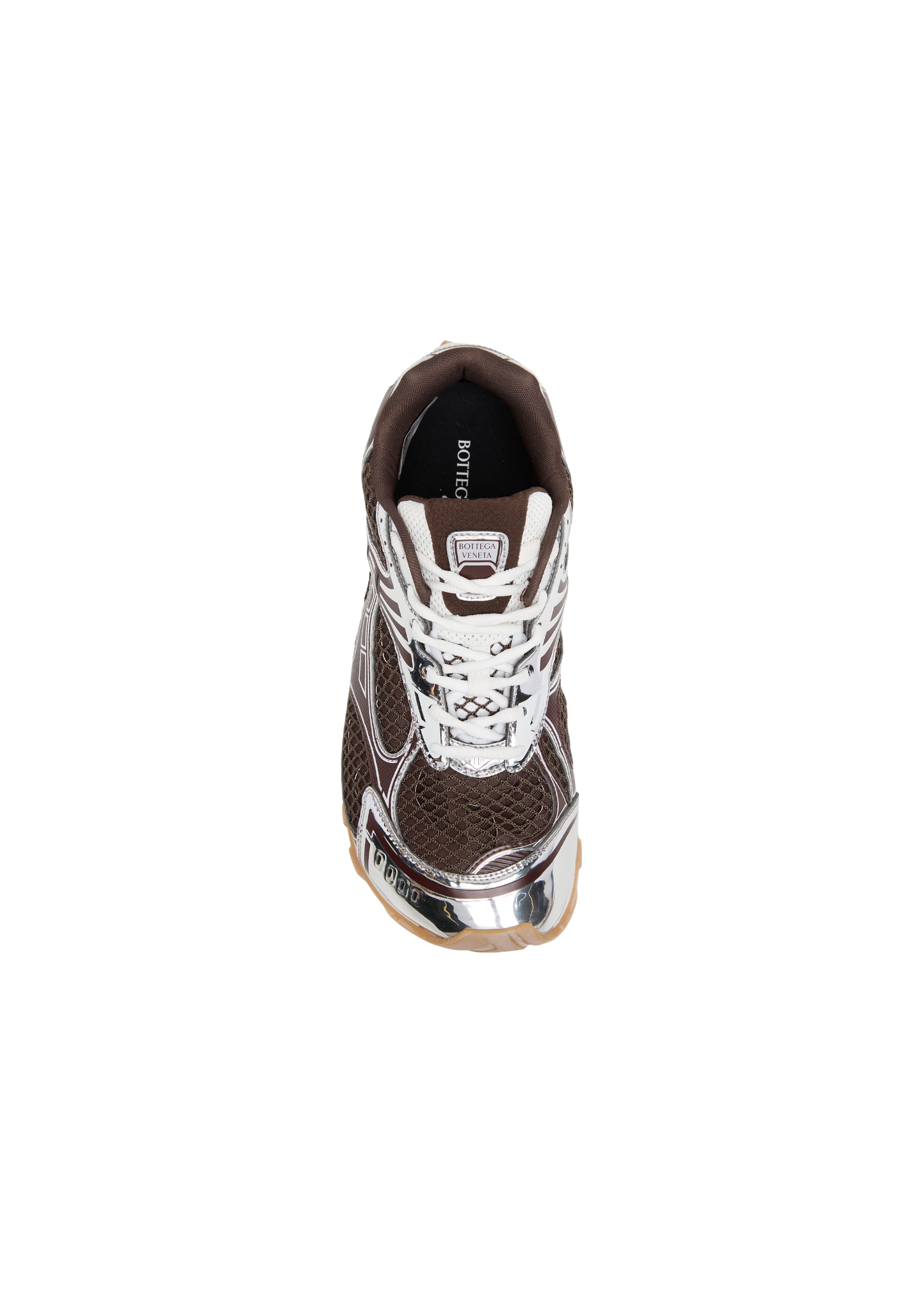 Bottega Veneta 'Orbit' Brown & Silver Sneakers