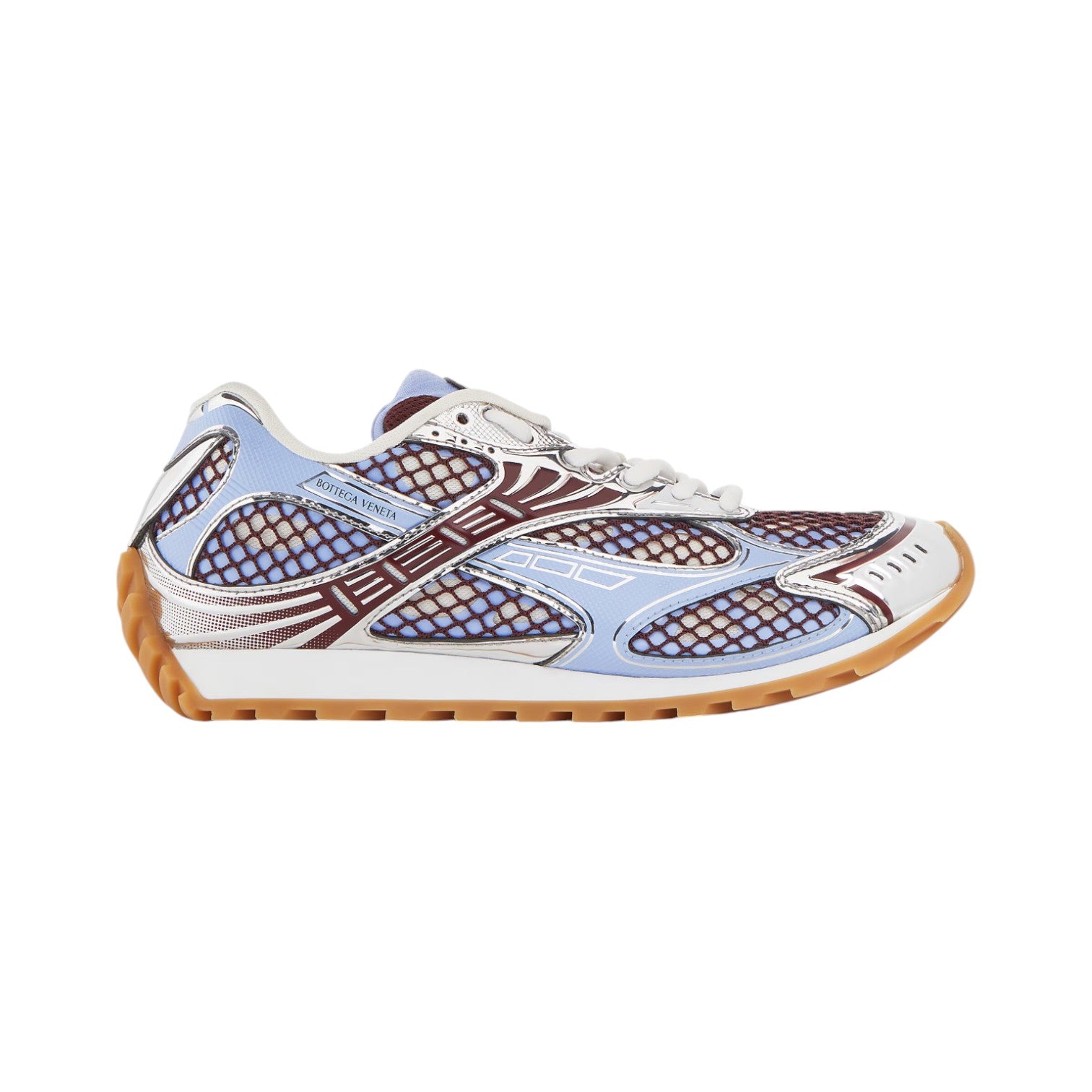 Bottega Veneta 'Orbit' Baby Blue & Burgundy Sneaker