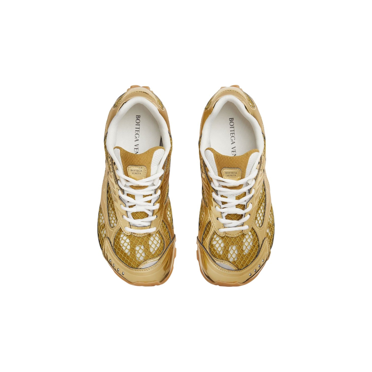 Bottega Veneta 'Orbit' Gold Sneakers