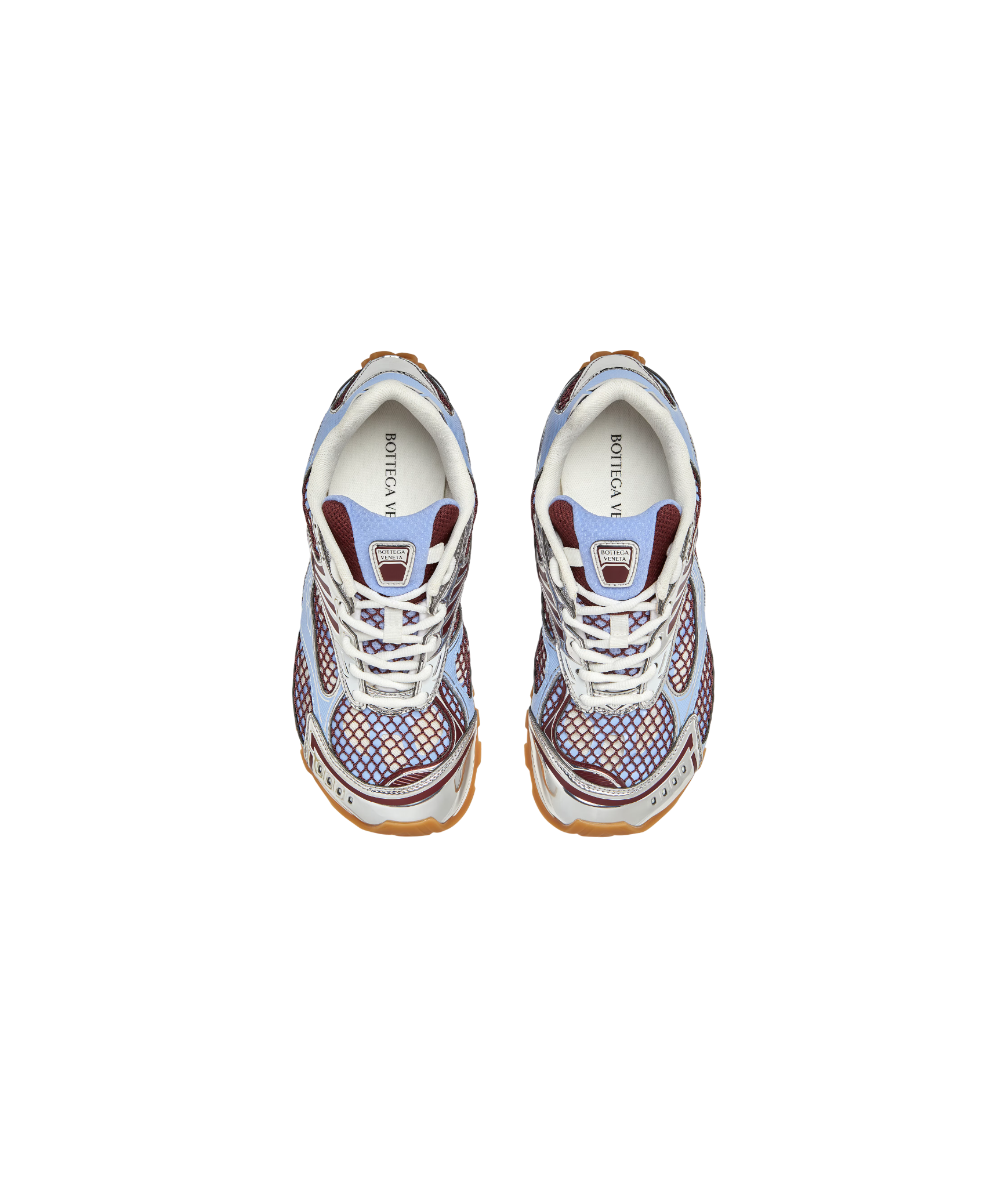 Bottega Veneta 'Orbit' Baby Blue & Burgundy Sneaker