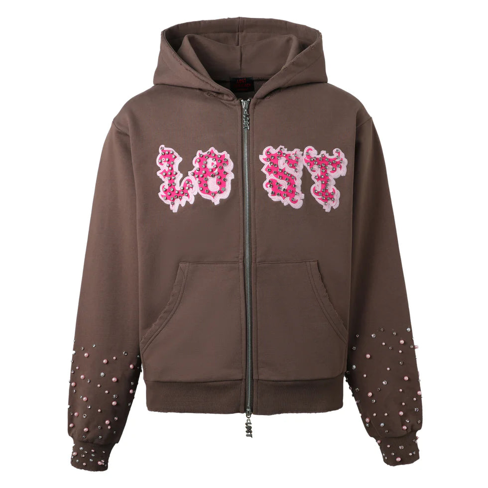Lost Intricacy 'Patch' Brown Hoodie