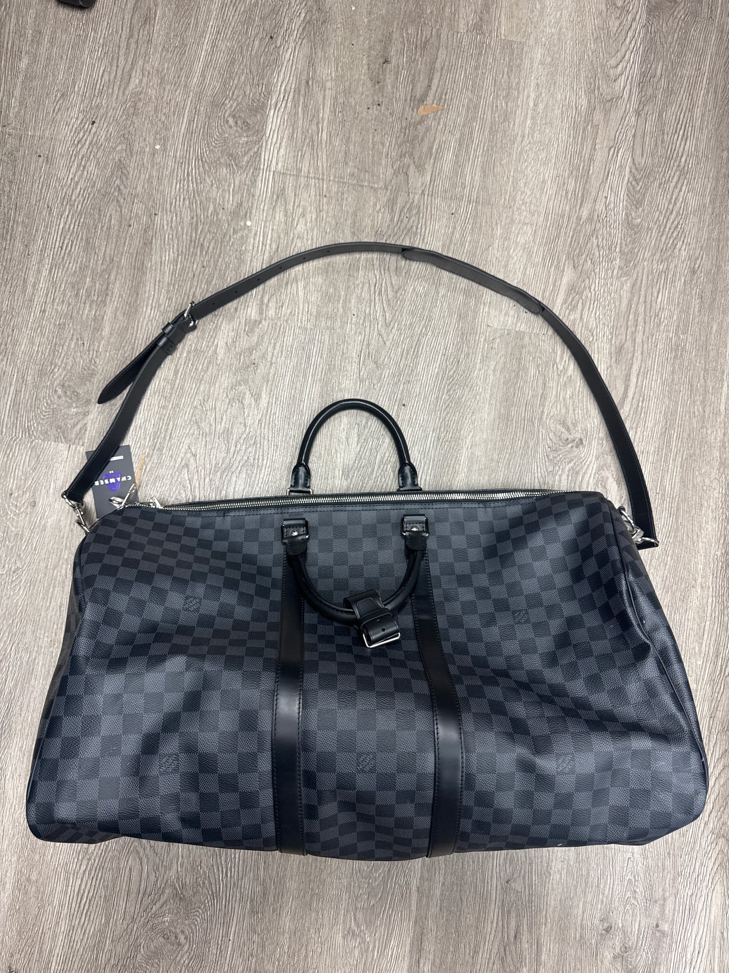LV Black Damier Duffle Bag