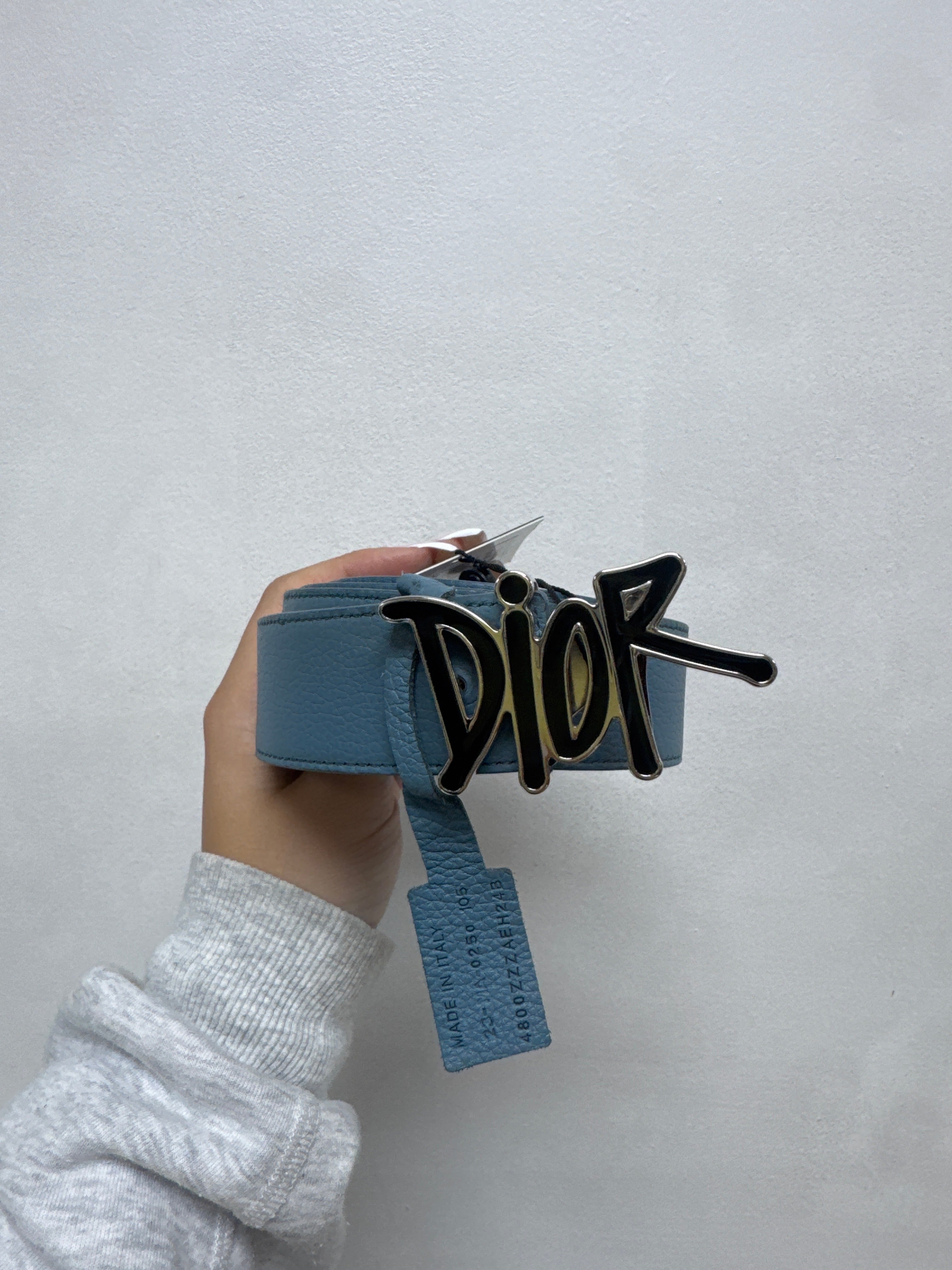 Dior Blue Stussy Belt