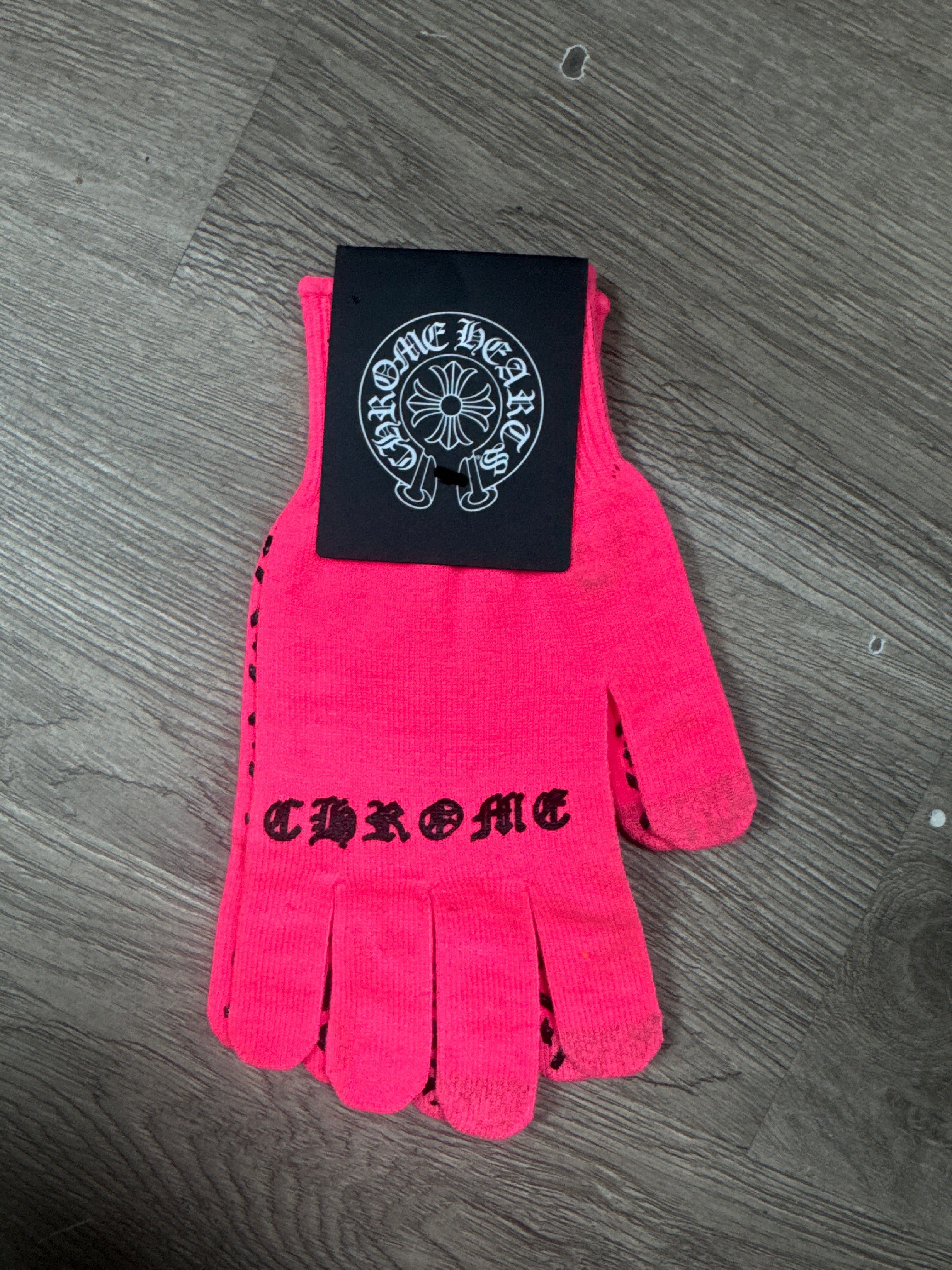 Chrome Hearts Pink Gloves
