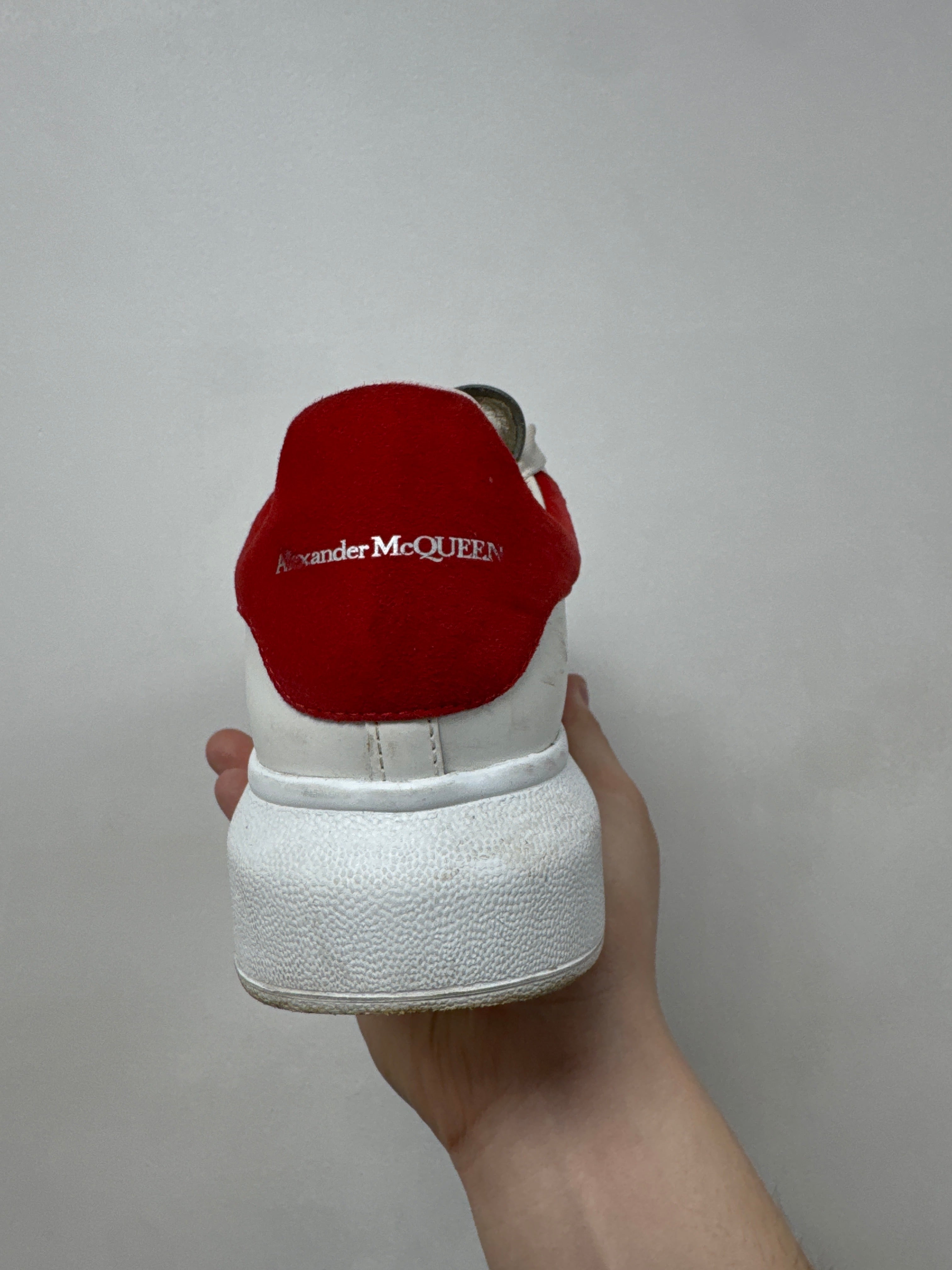 Alexander Mcqueen White Red Oversized Sneakers