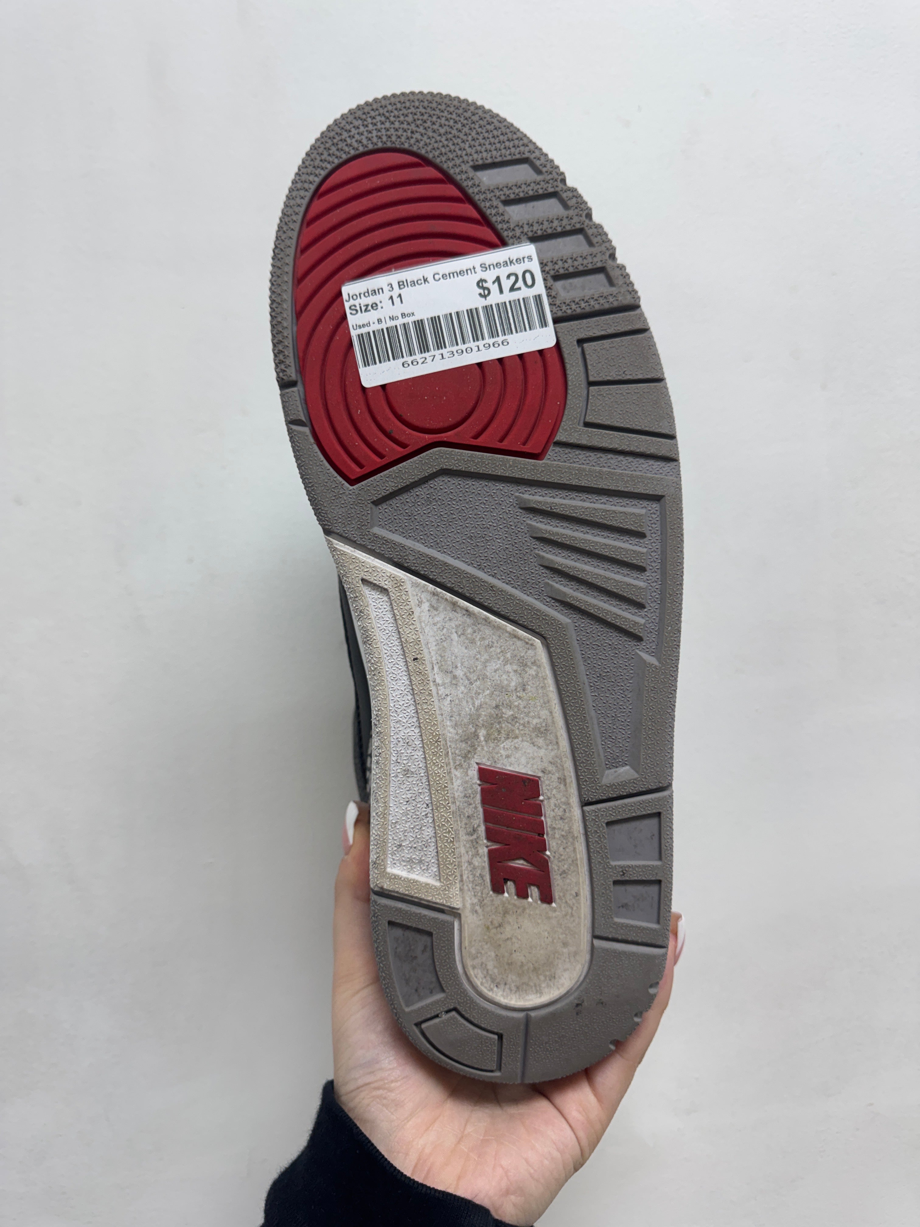 Jordan 3 Black Cement Sneakers