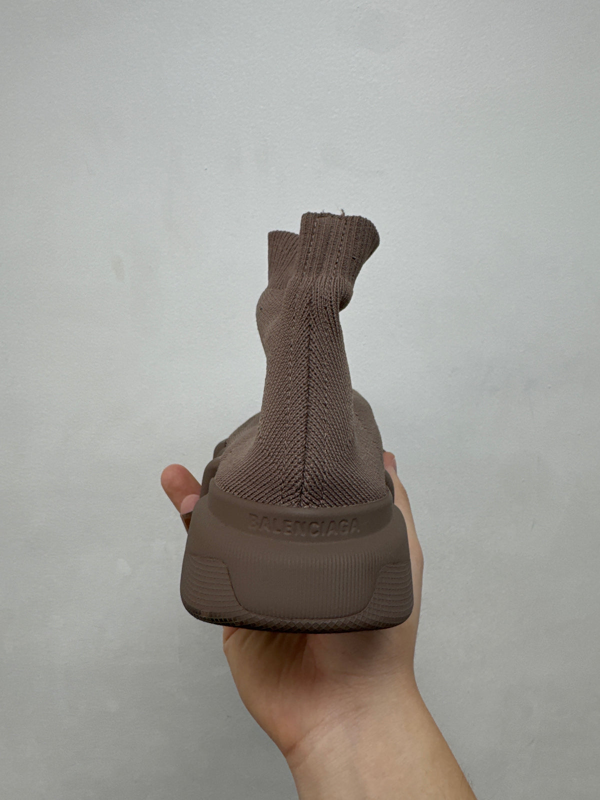 Balenciaga Tan Sock Runner Sneakers