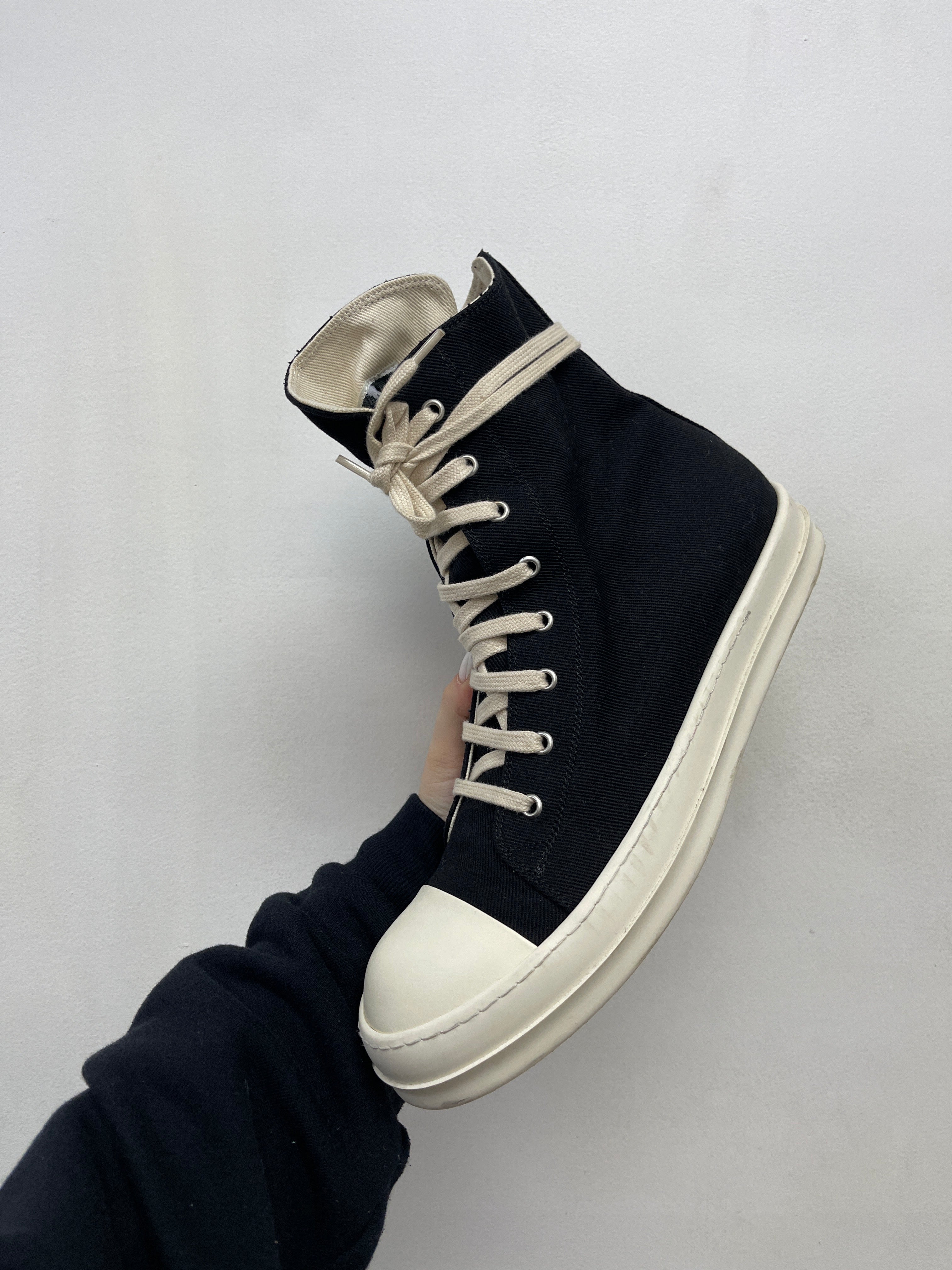 Rick Owens Black DRKSHDW Ramone Hi Sneakers
