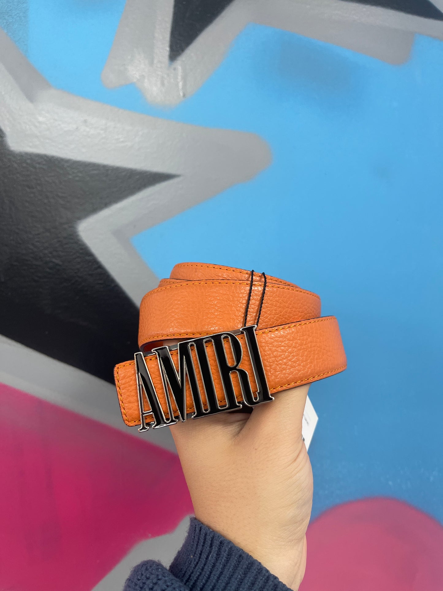 Amiri Core Logo Belt Orange (1 Inch Strap) Used 80 (28-30)