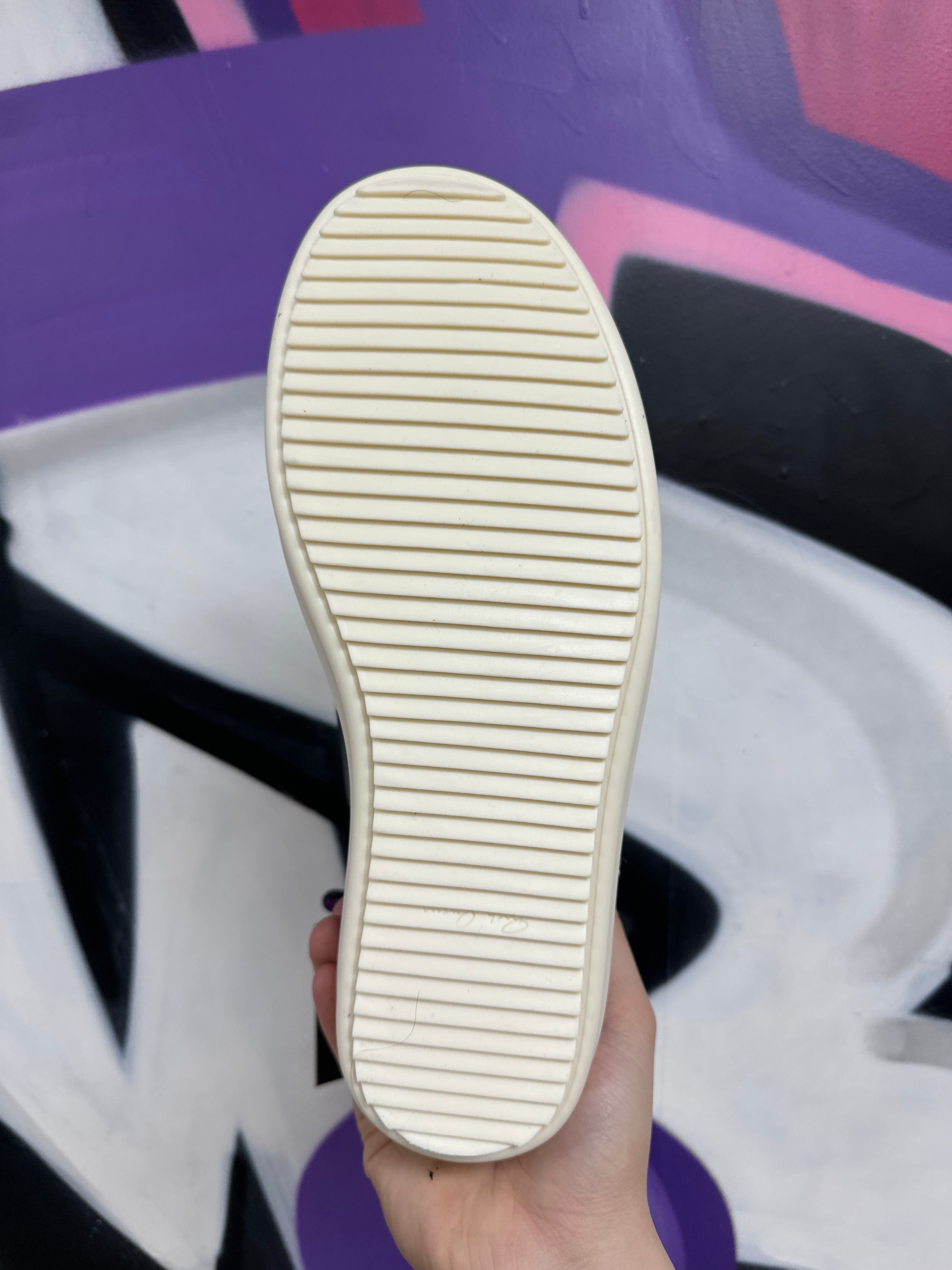 Rick Owens Mainline Jumbo Lace Low Black Milk Sneakers