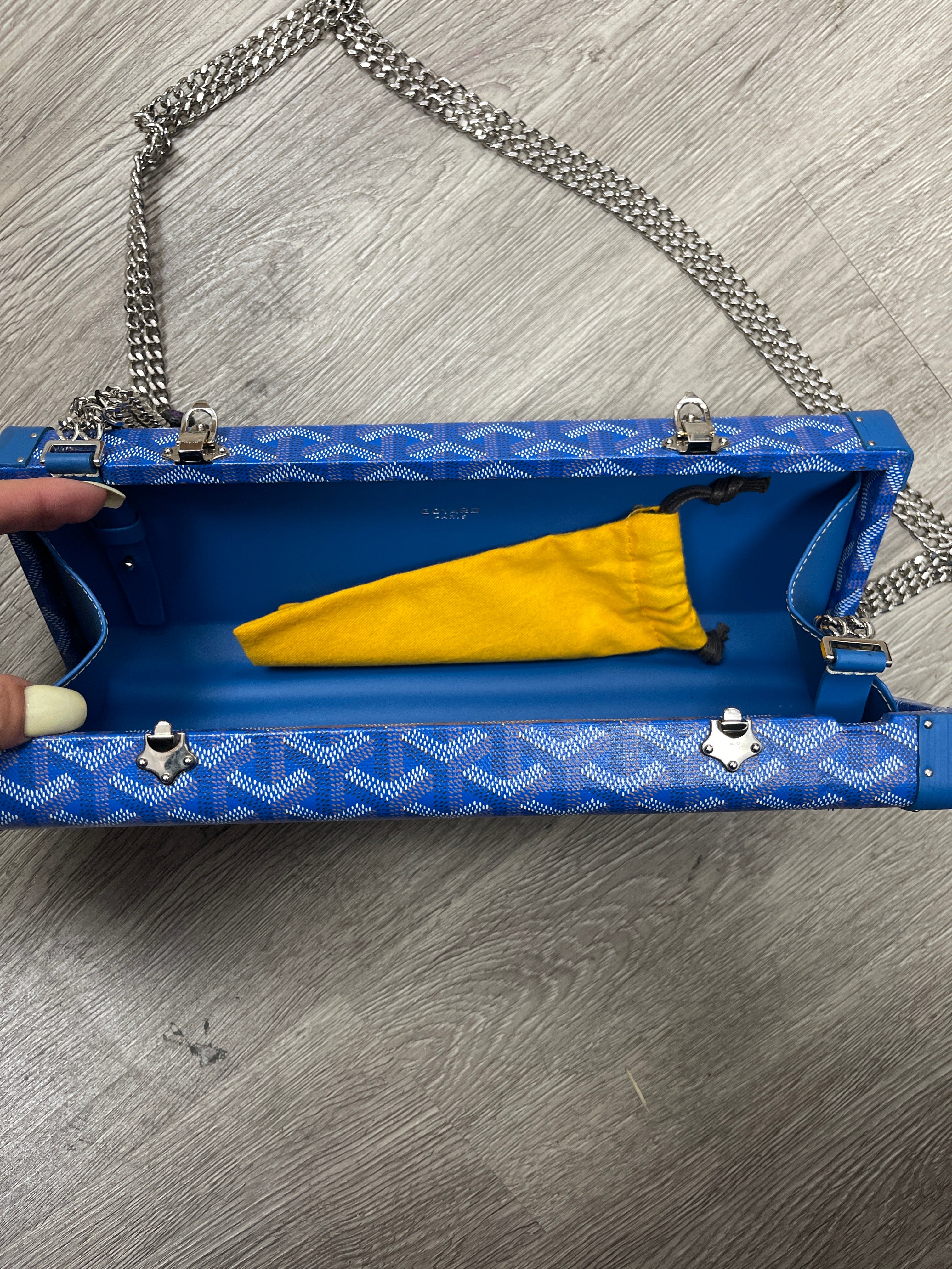 Goyard Saint Honore Clutch Sky Blue Lightly Worn No Box