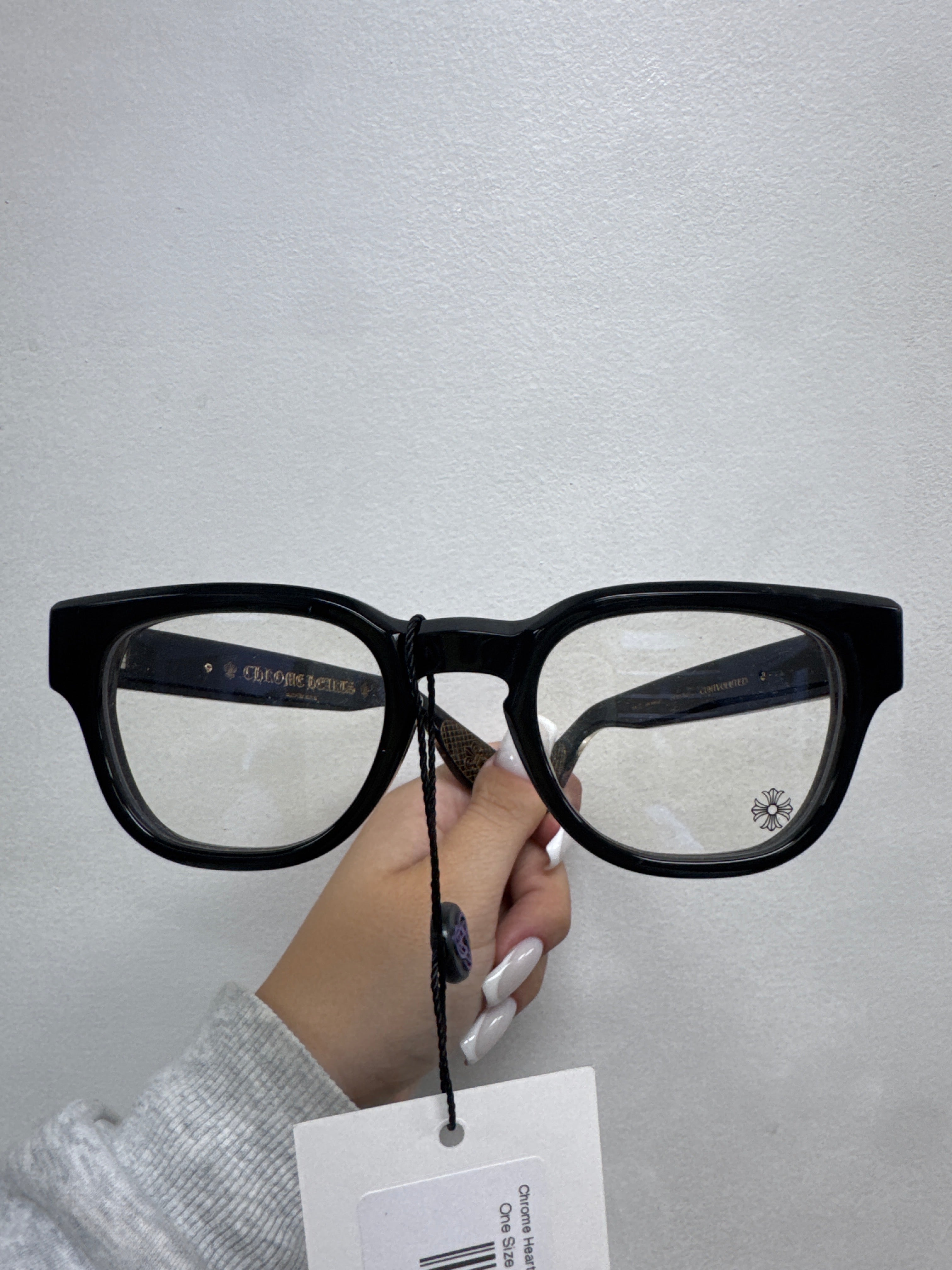 Chrome Hearts Black Cuntvoluted Glasses