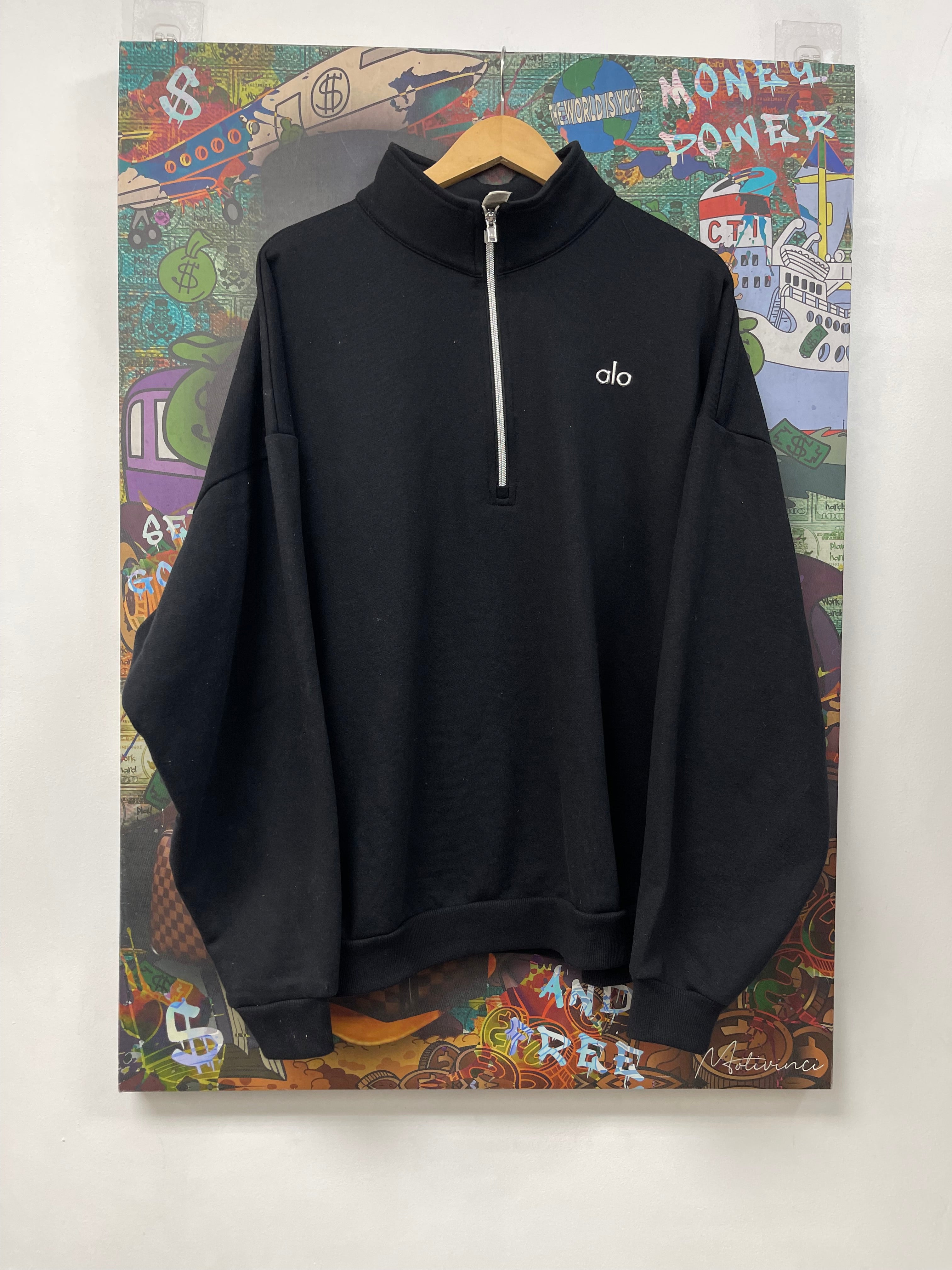 ALO Black Accolade Quarter Zip