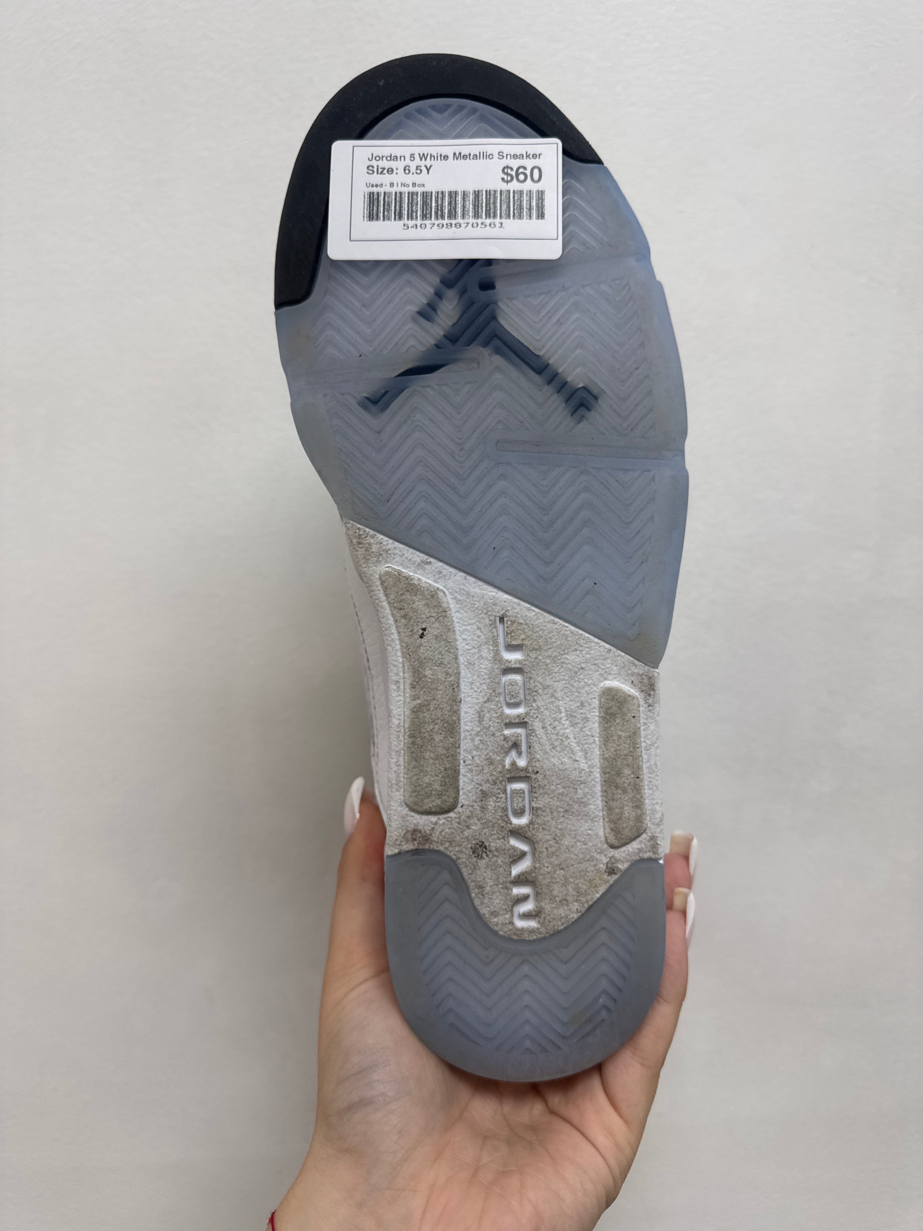 Jordan 5 White Metallic Sneaker