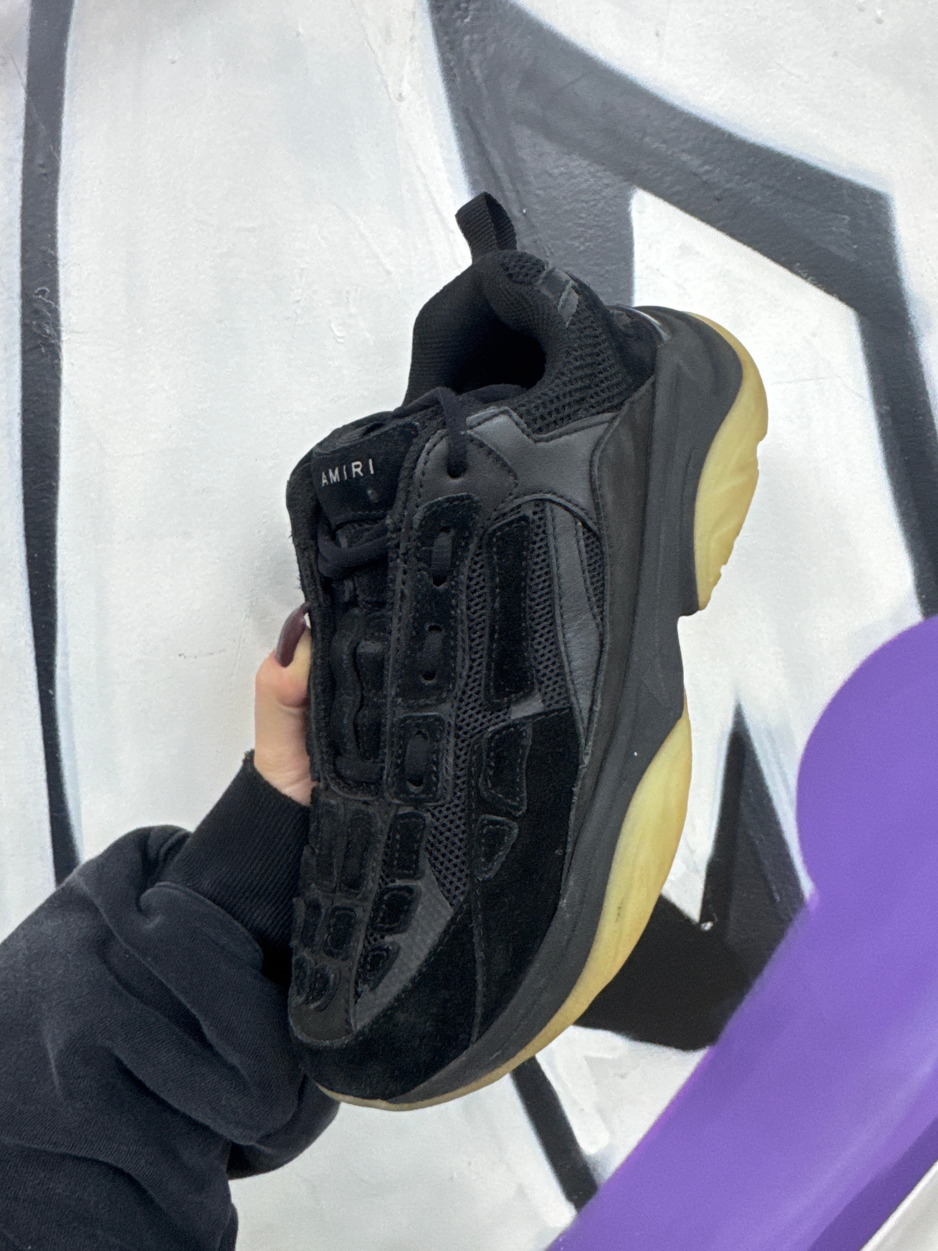 Amiri Bone Runner Black Sneakers