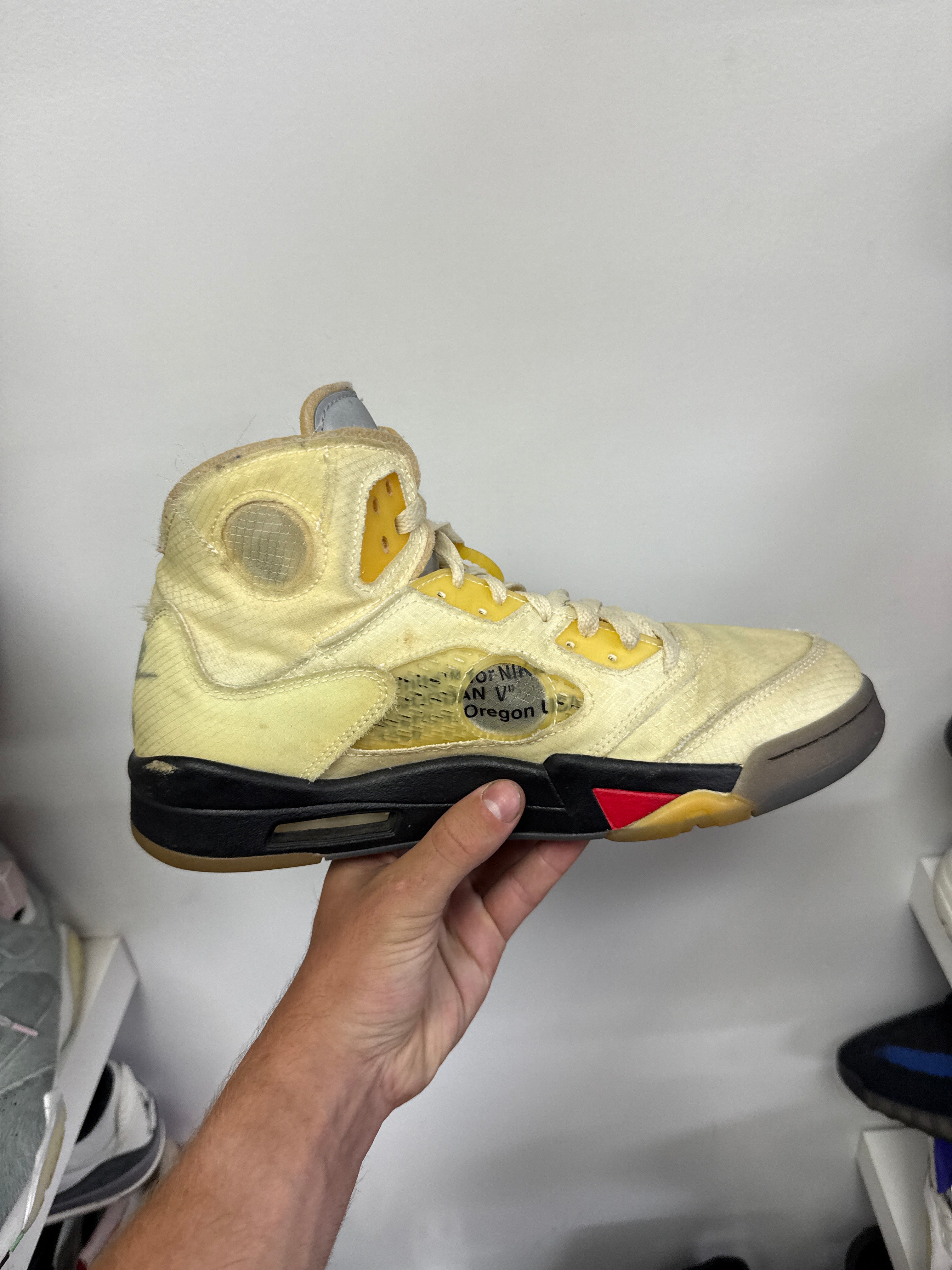 Jordan 5 Off White Sail Sneakers