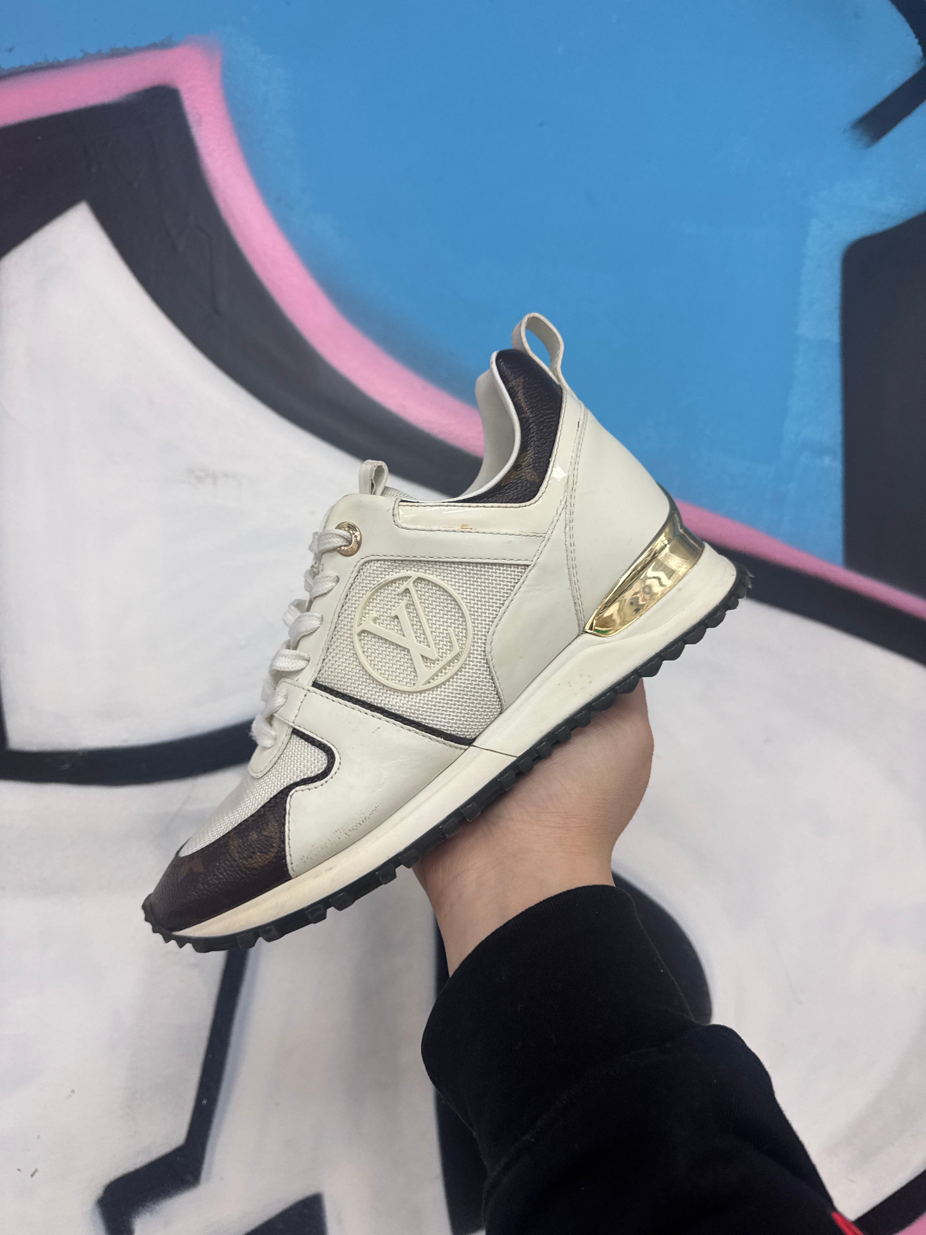 Louis Vuitton Run Away White Monogram Sneakers