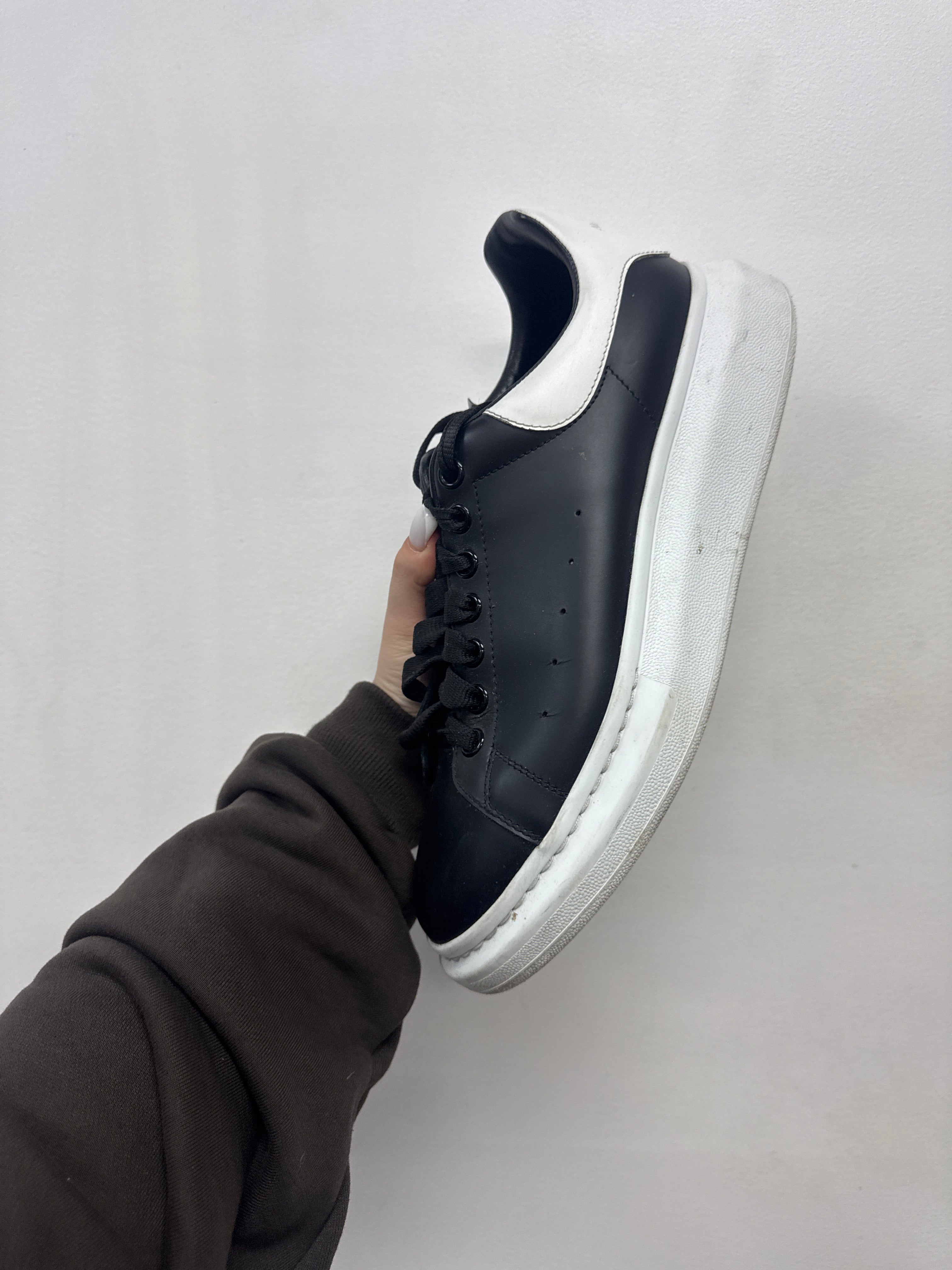 Alexander Mcqueen Black White Oversized Sneakers