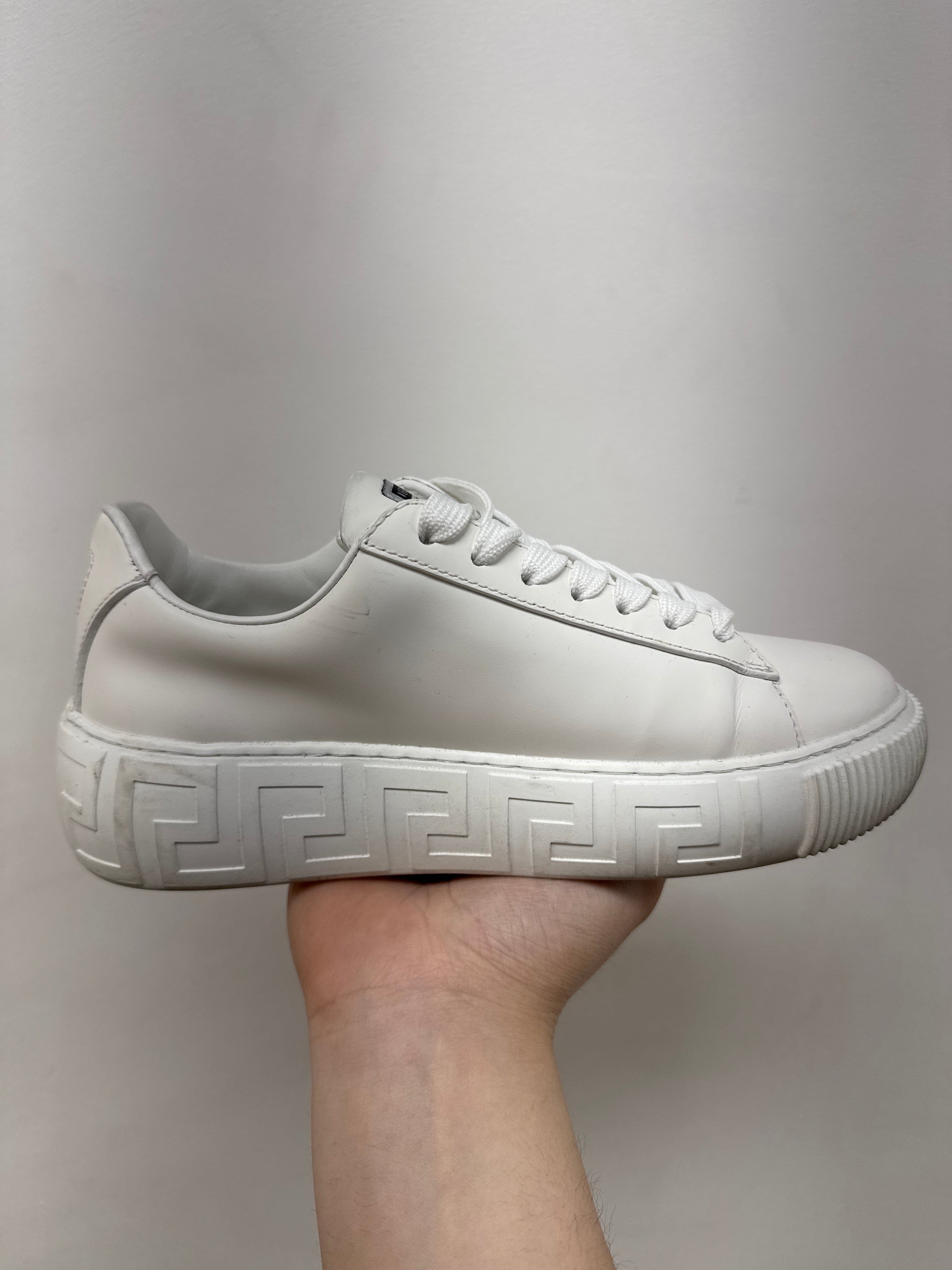 Versace White Black Platform Sneakers