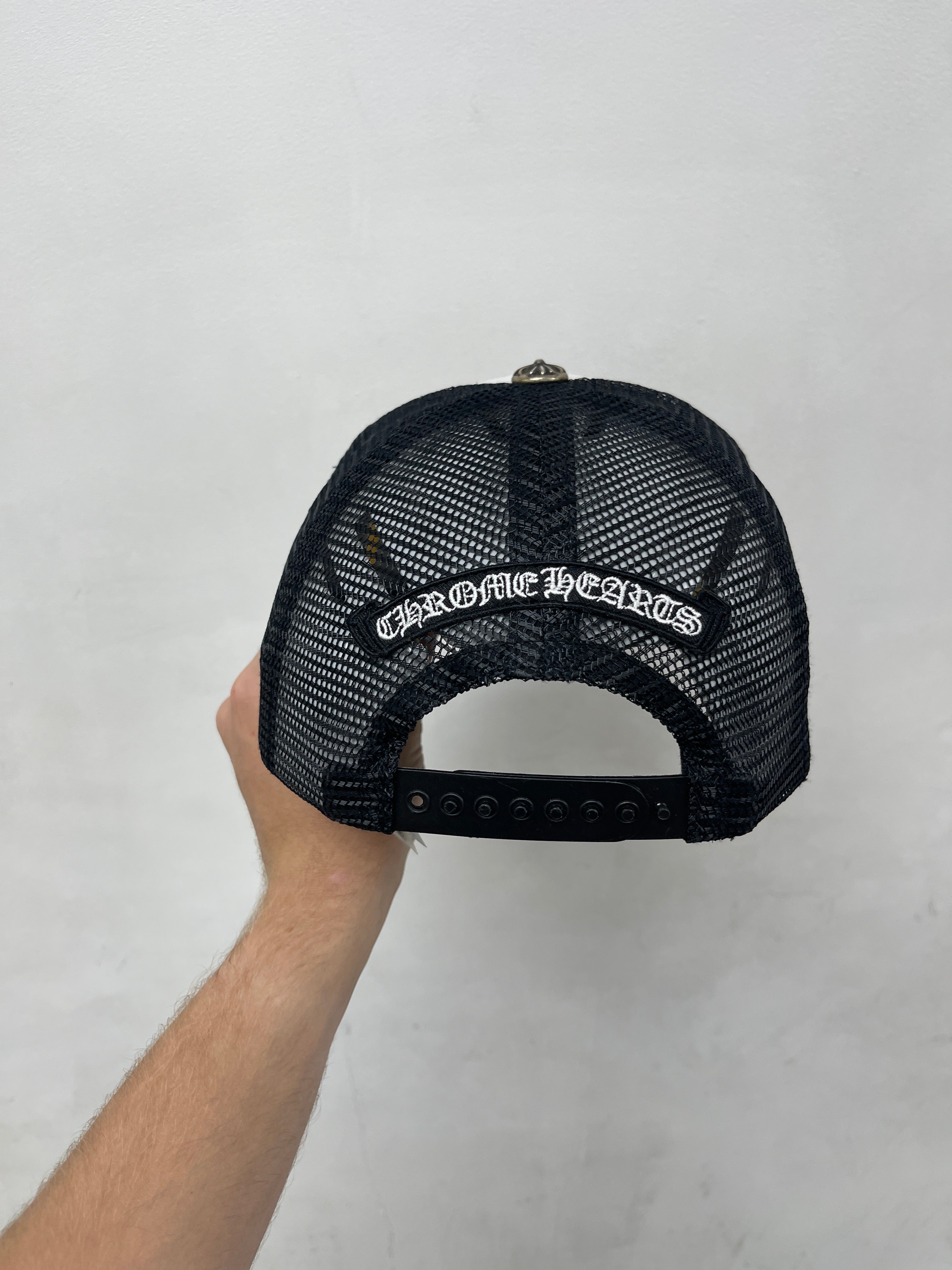 Chrome Hearts White Red Eye Chart Logo Hat