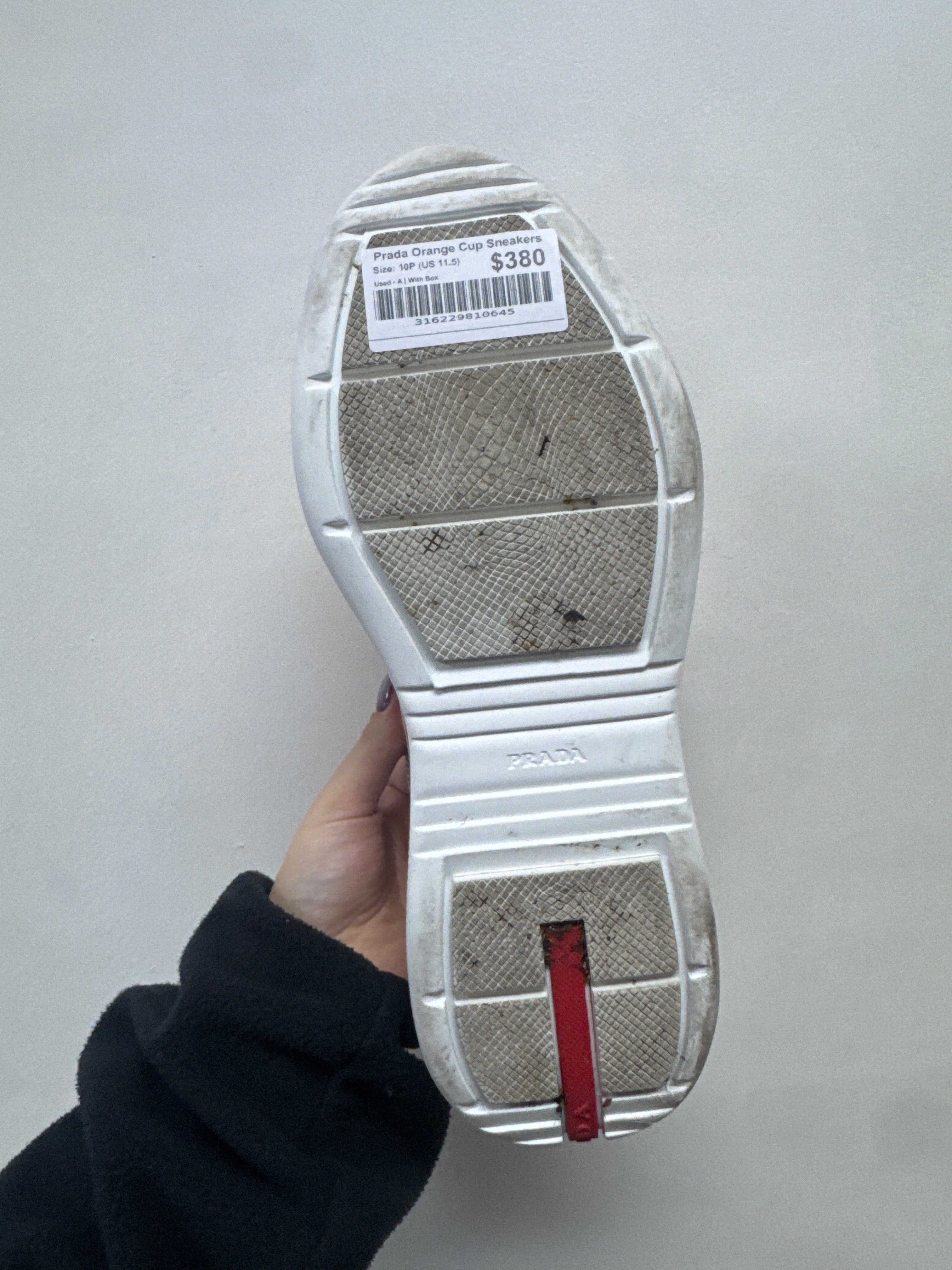 Prada Orange Cup Sneakers