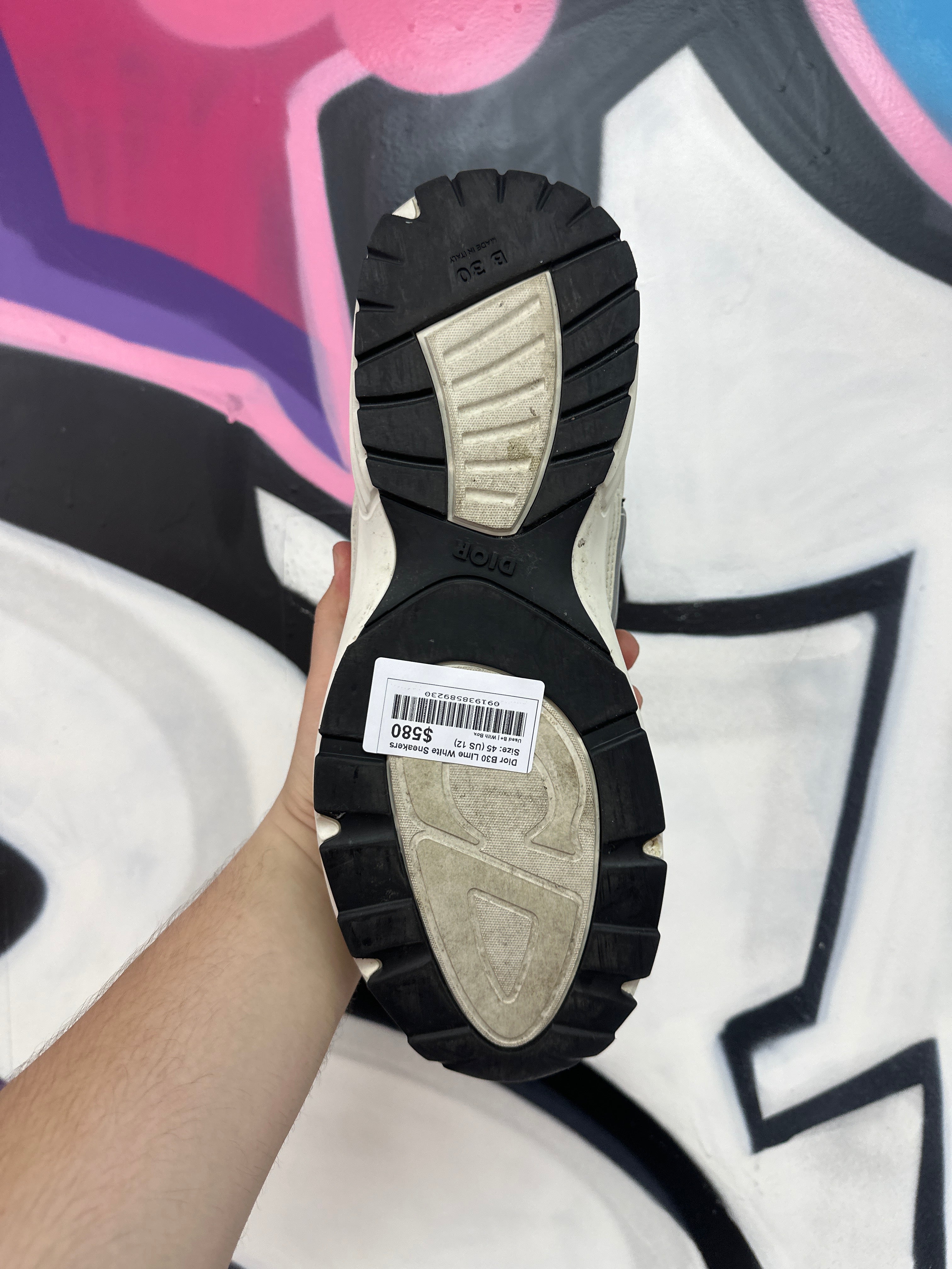 Dior B30 Lime White Sneakers