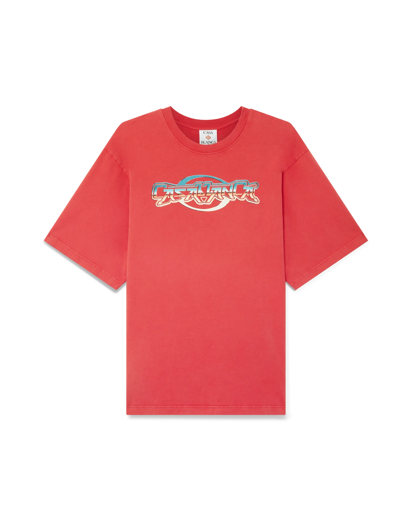 Casablanca Chrome Printed Oversized Red Tee