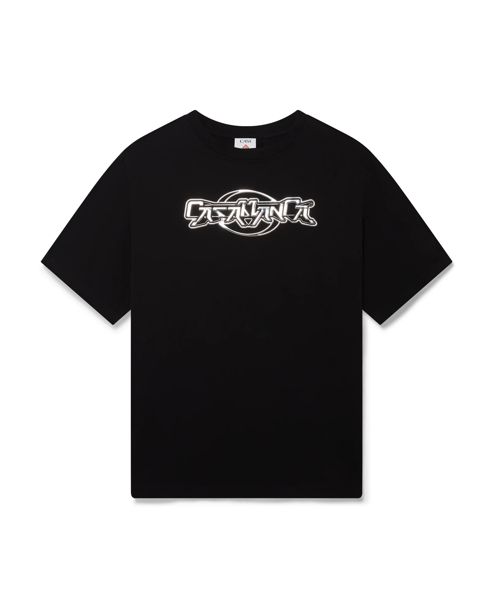 Casablanca Chrome Printed Oversized Black Tee