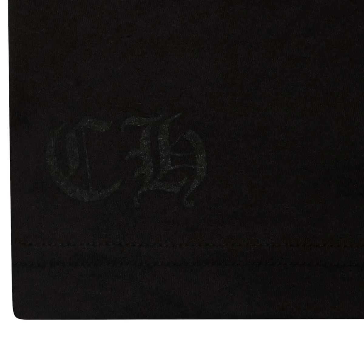 Chrome Hearts Black Foil Scroll Logo Tee