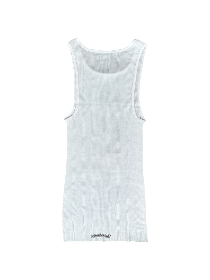 Chrome Hearts 'Richard Stark Middle Finger' White Tank Top