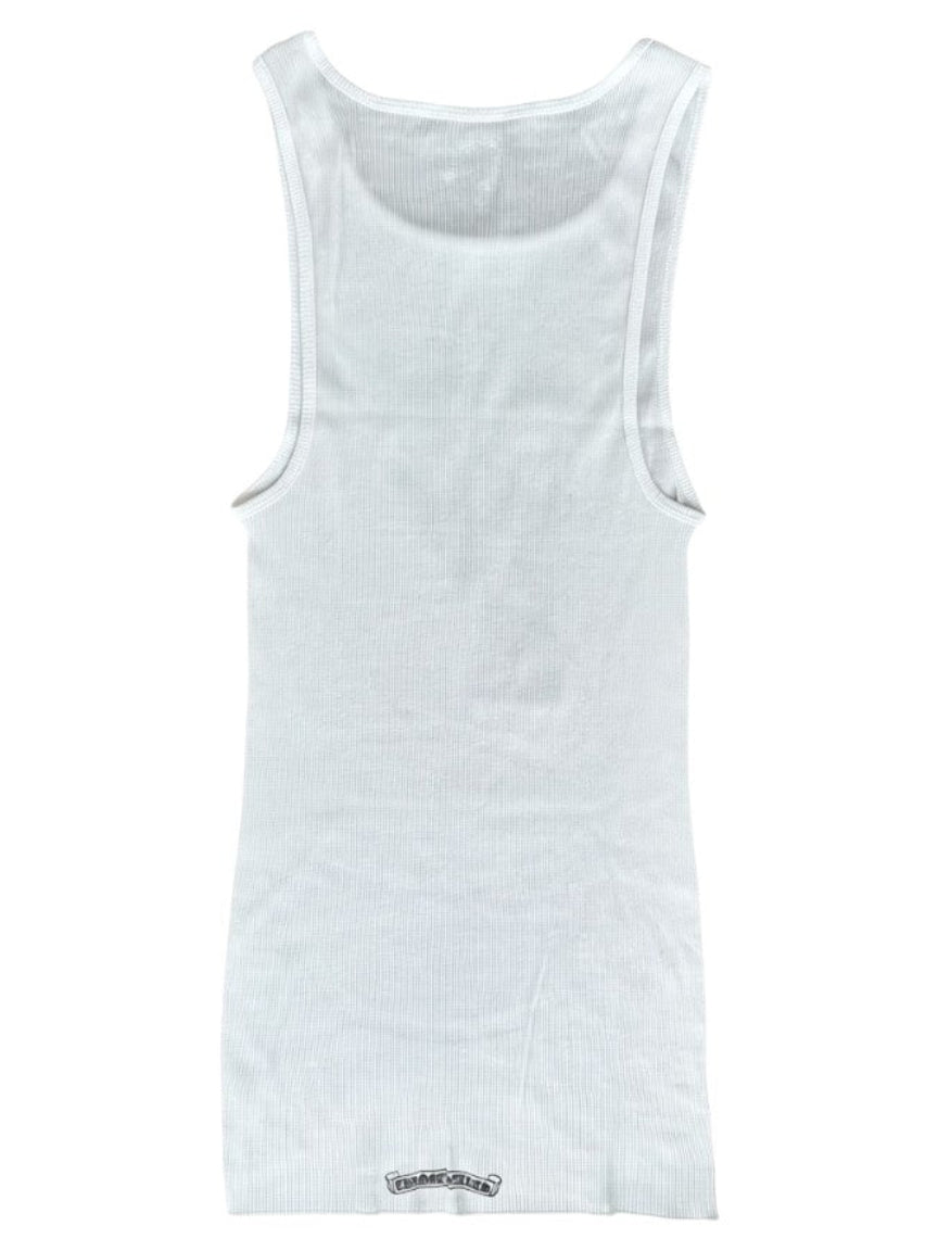 Chrome Hearts 'Richard Stark Middle Finger' White Tank Top