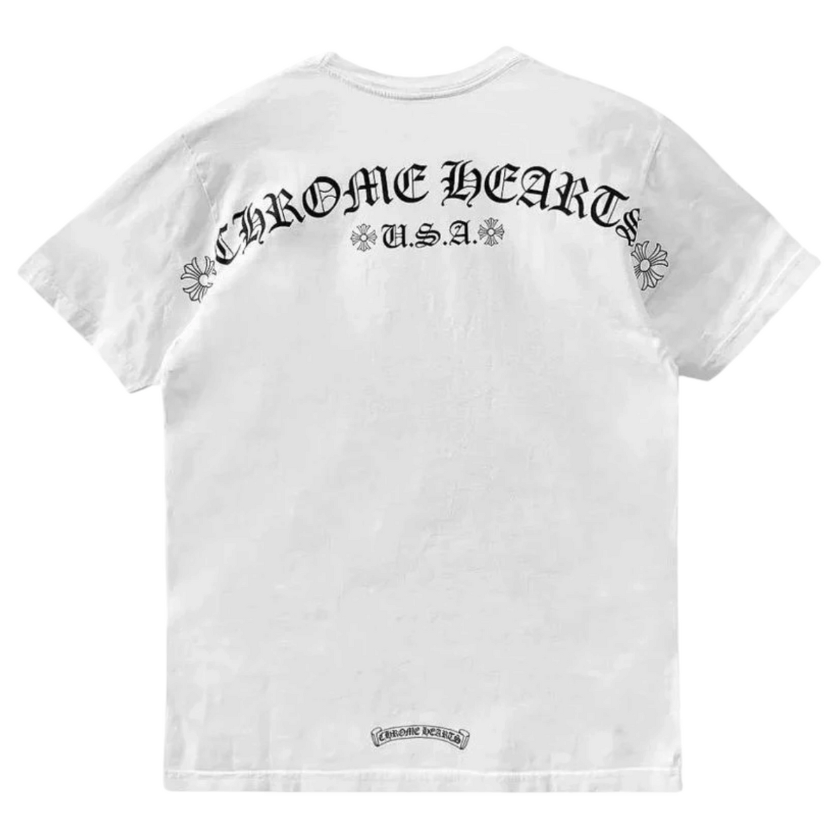 Chrome Hearts White T-Bar USA Shoulder Logo Tee