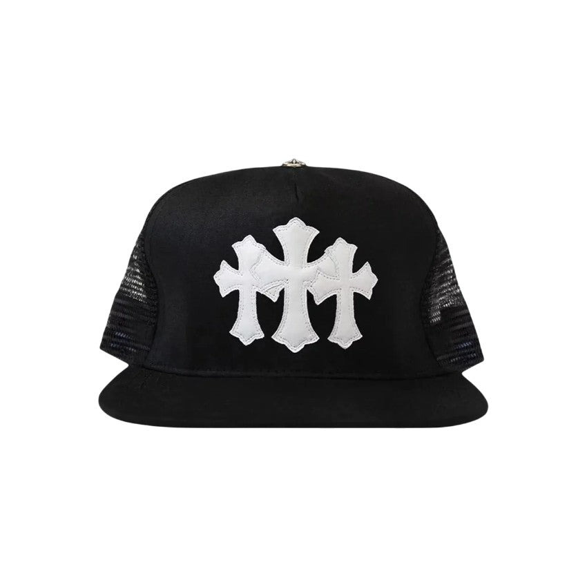 Chrome Hearts 'Cemetery' Black & White Leather Hat