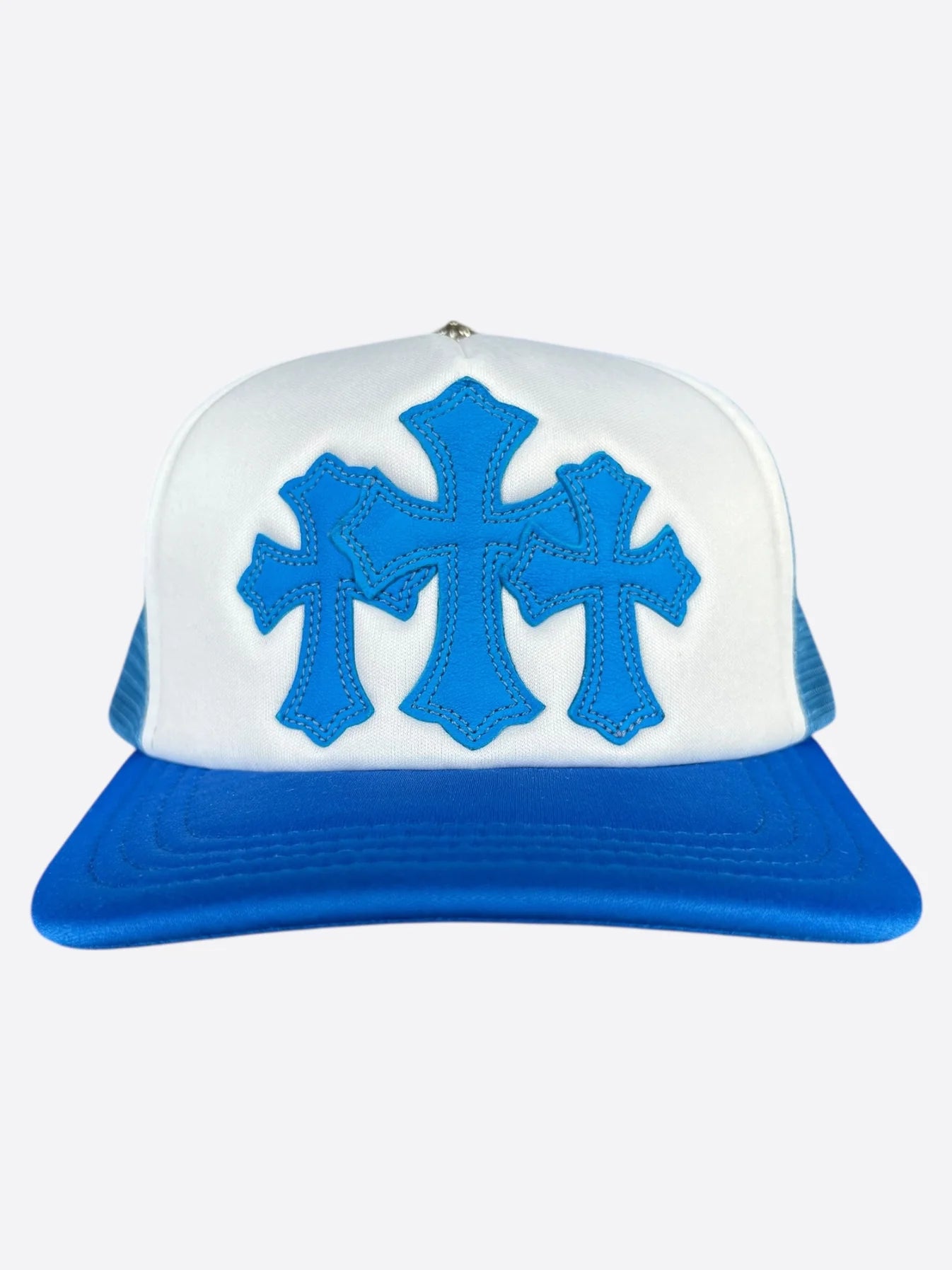 Chrome Hearts 'Cemetery' Blue & White Trucker Hat