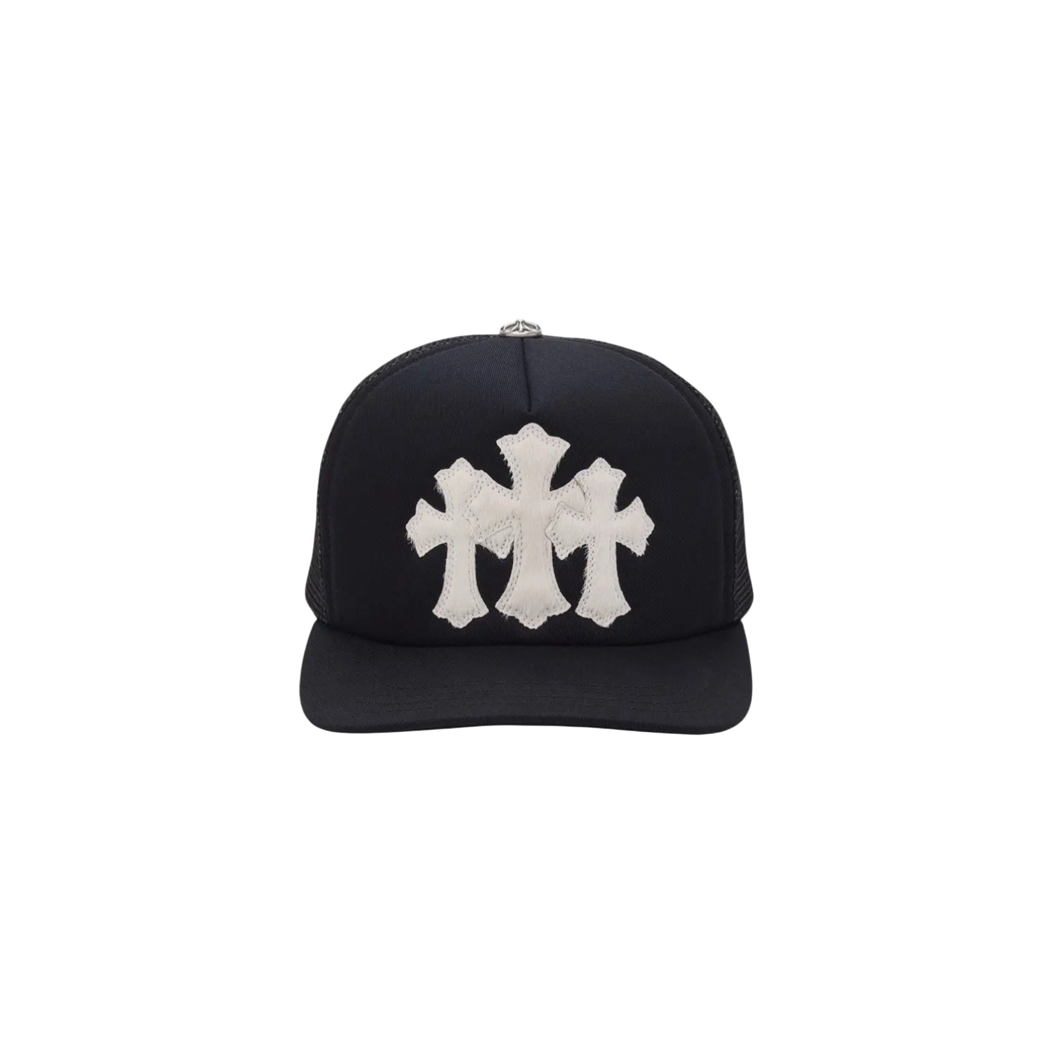 Chrome Hearts 'Cemetery' Pony Hair Black Trucker Hat