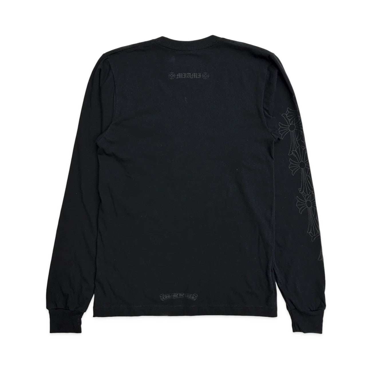 Chrome Hearts 'Miami Exclusive Cemetery' Black Tonal LS Tee