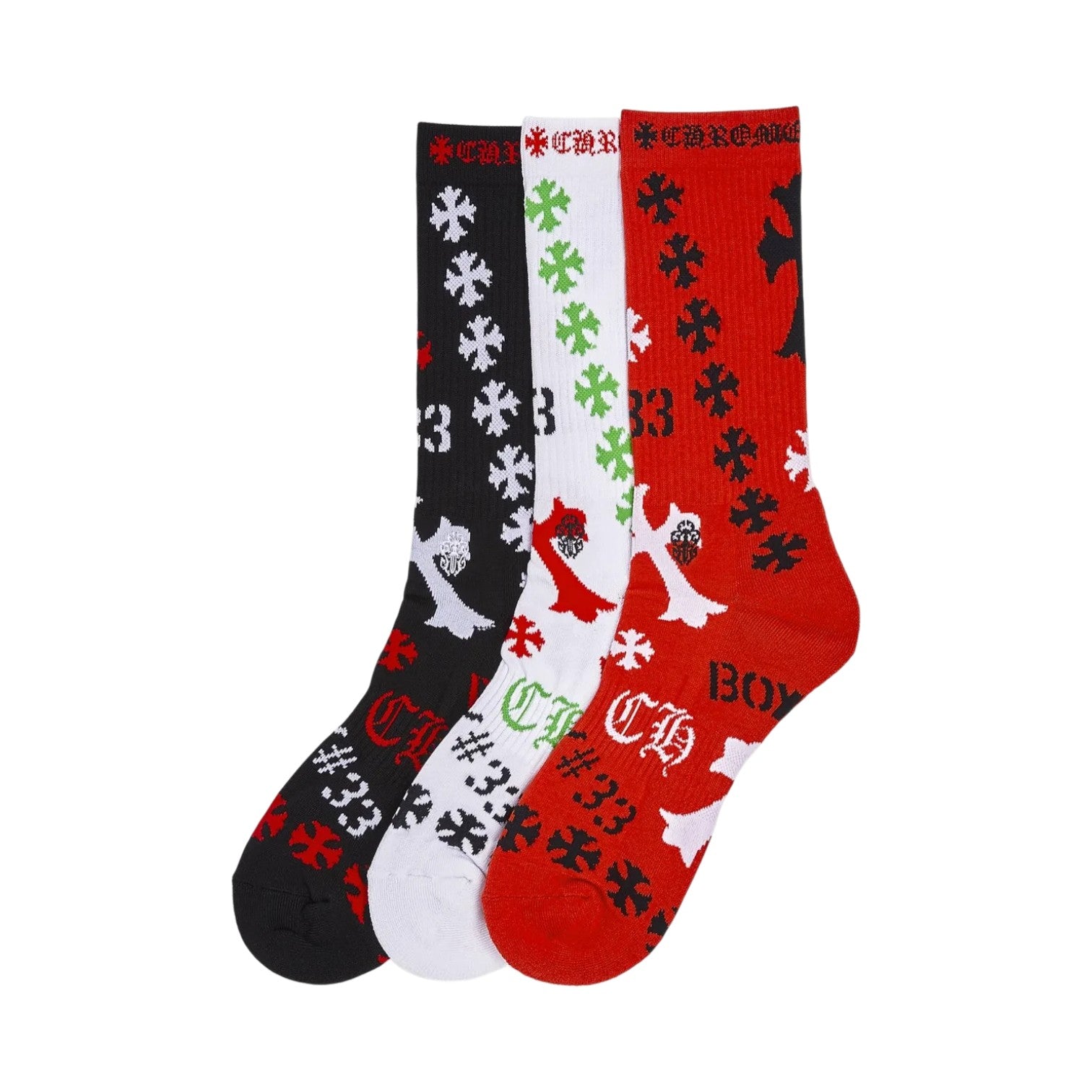 Chrome Hearts 'Stencil Logo' Assorted Color Socks