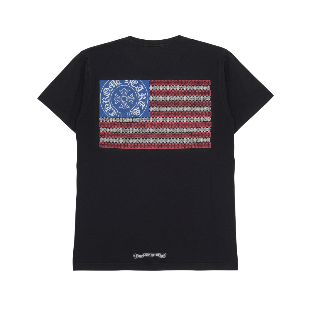 Chrome Hearts 'USA Flag' Black Tee