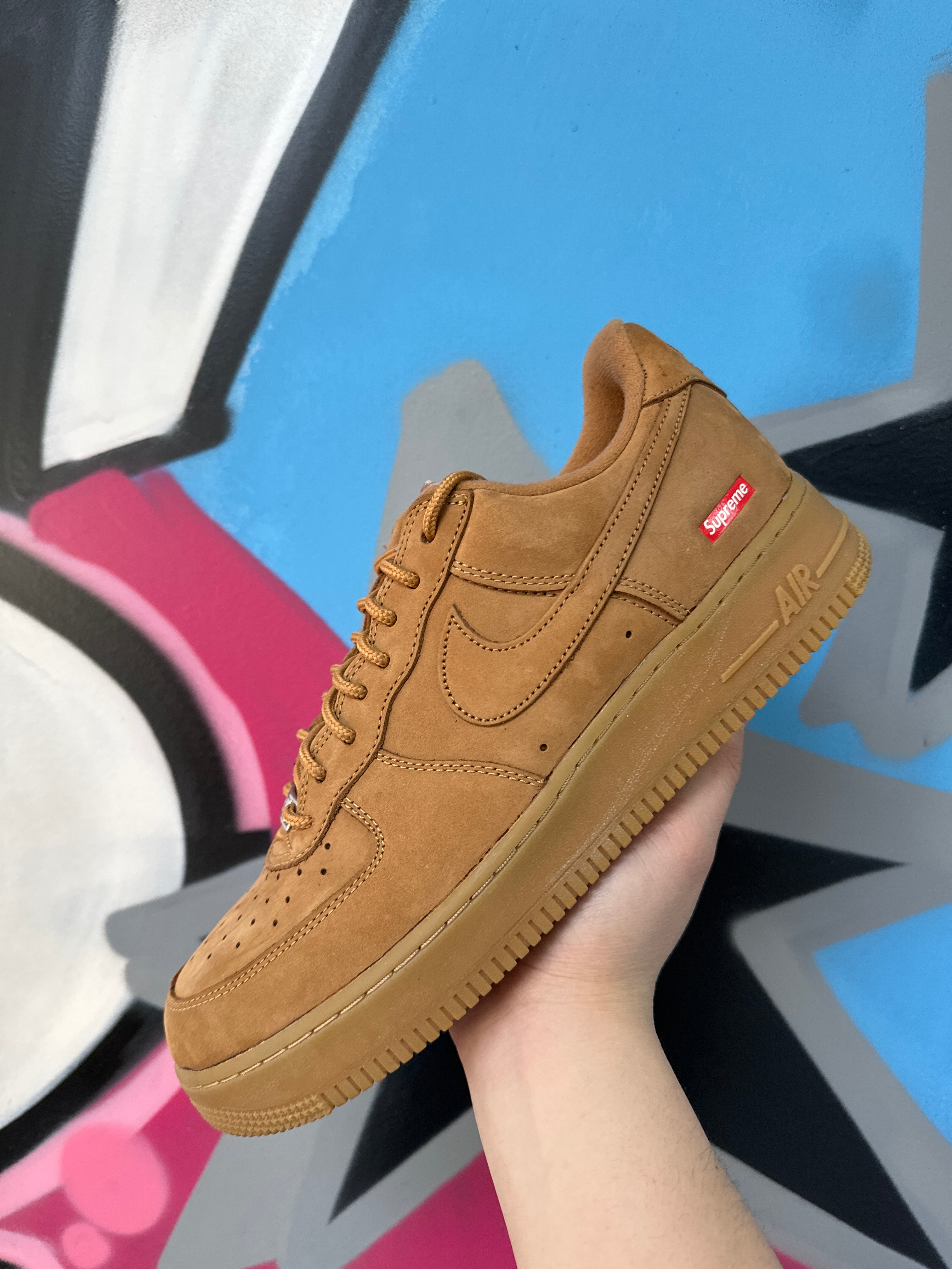 Nike x Supreme AF1 Wheat Sneakers