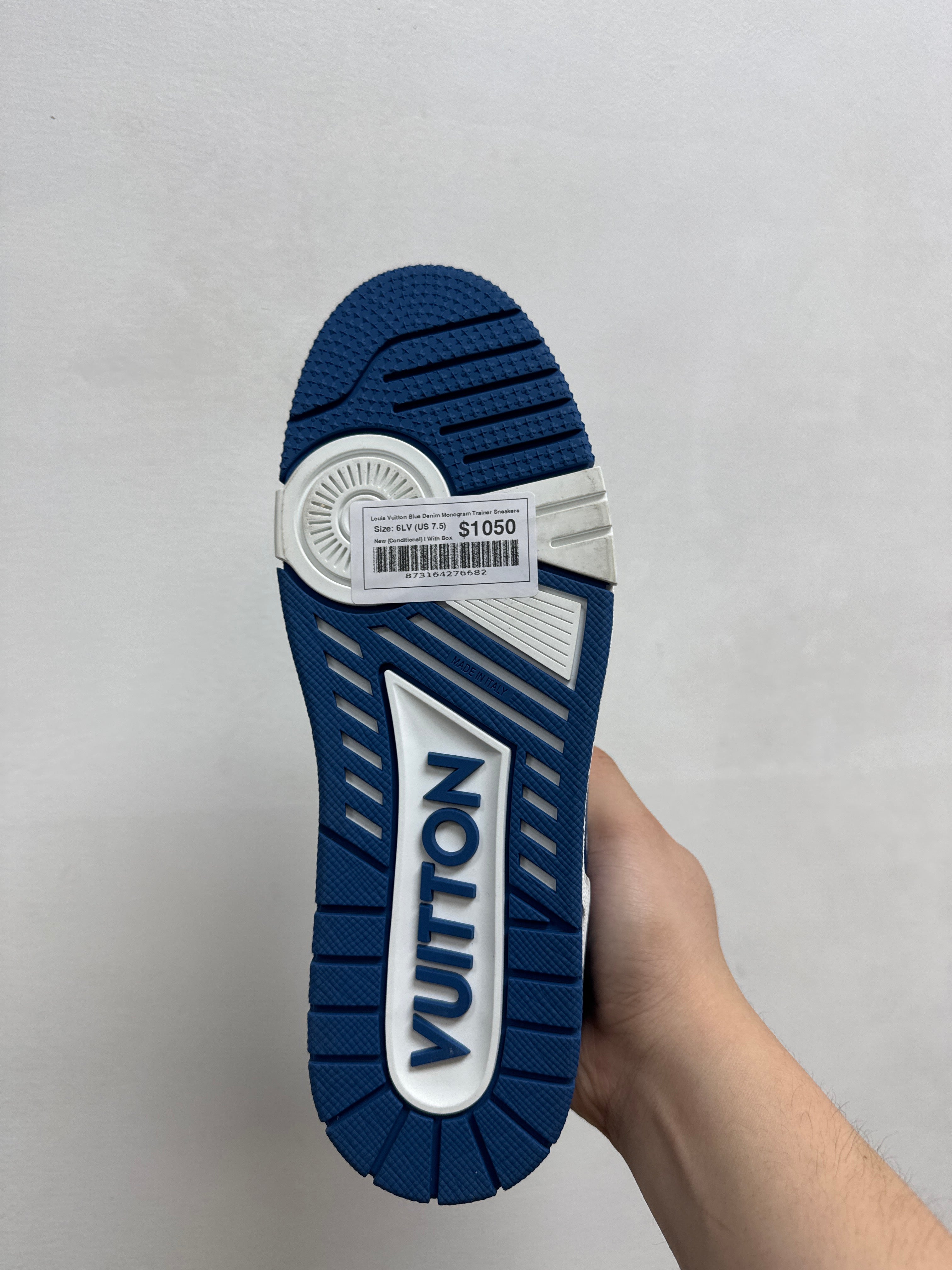 Louis Vuitton Blue Denim Monogram Trainer Sneakers