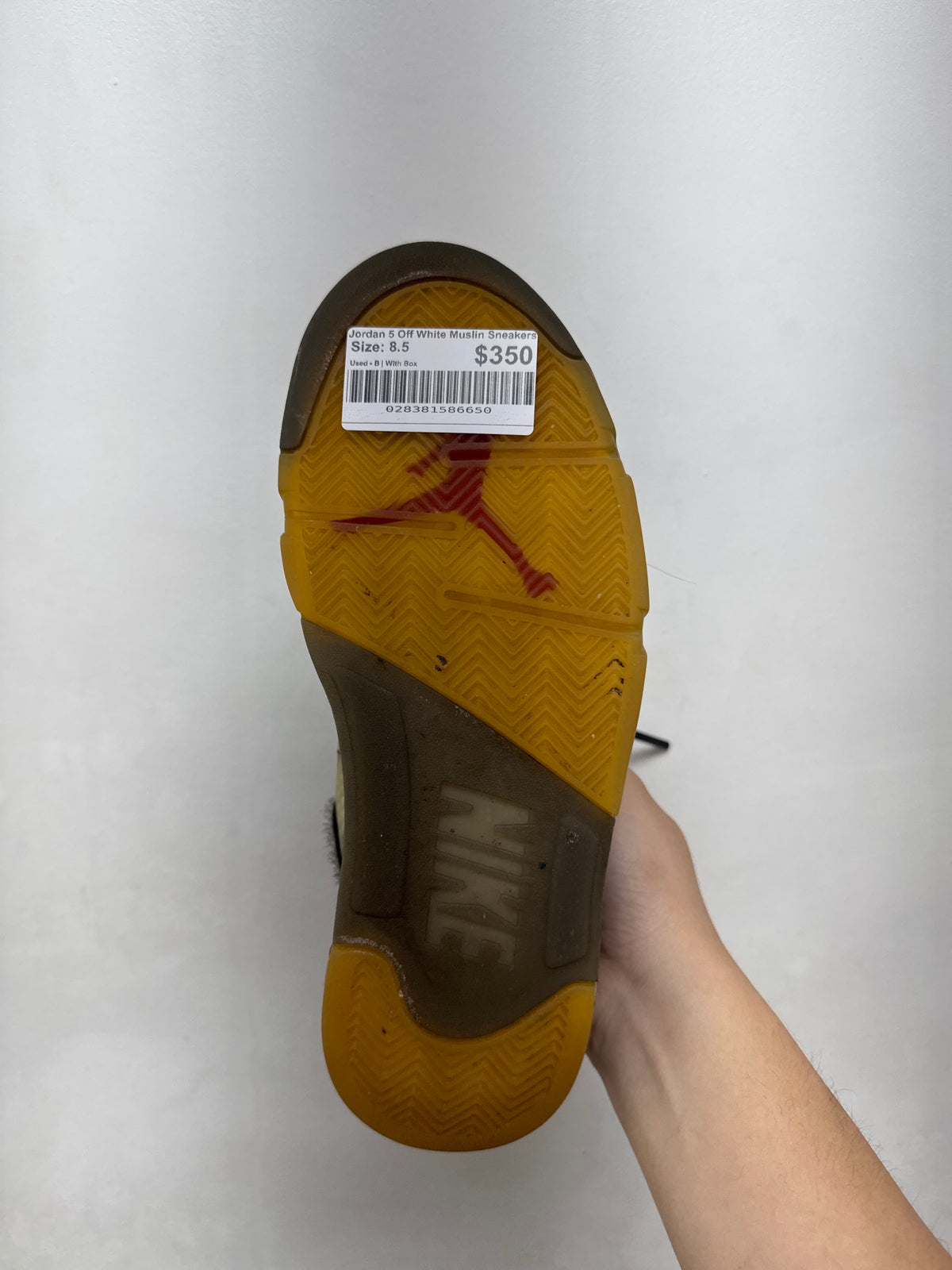 Jordan 5 Off White Muslin Sneakers