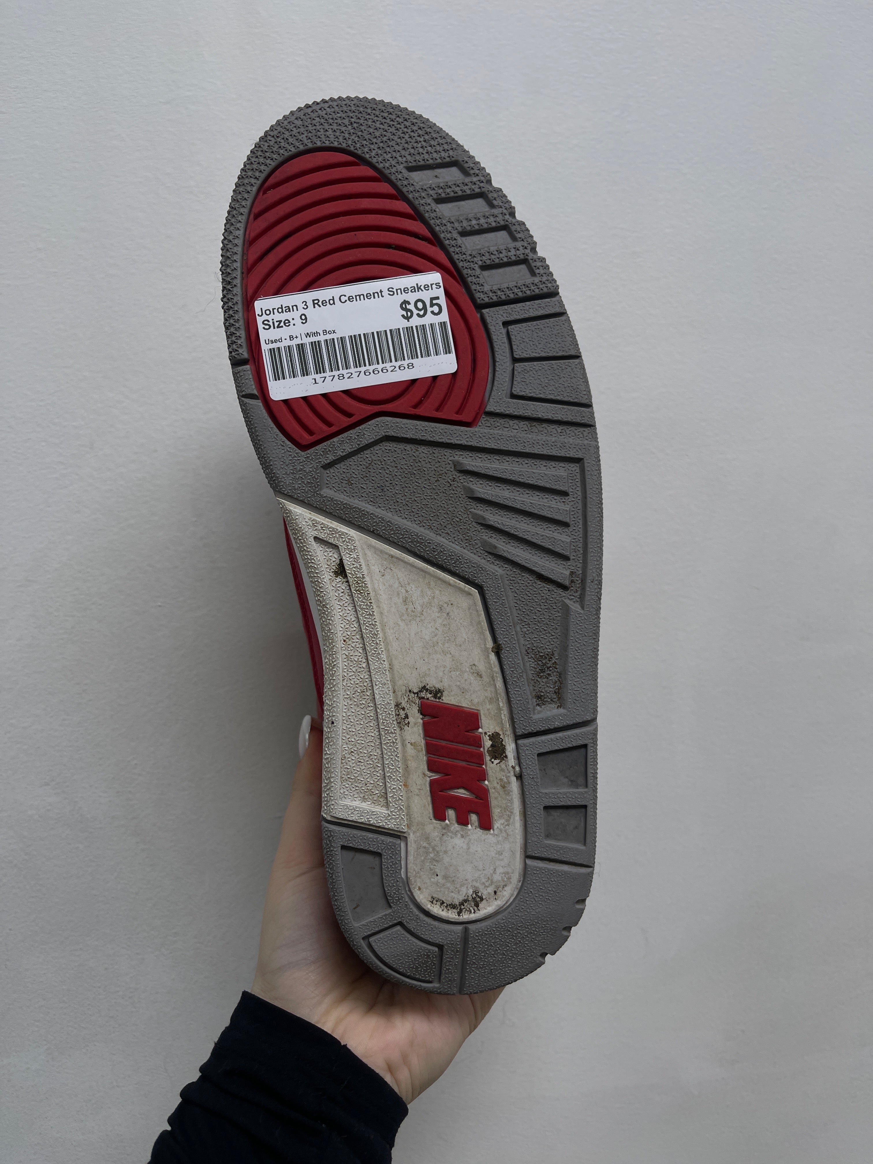 Jordan 3 Red Cement Sneakers