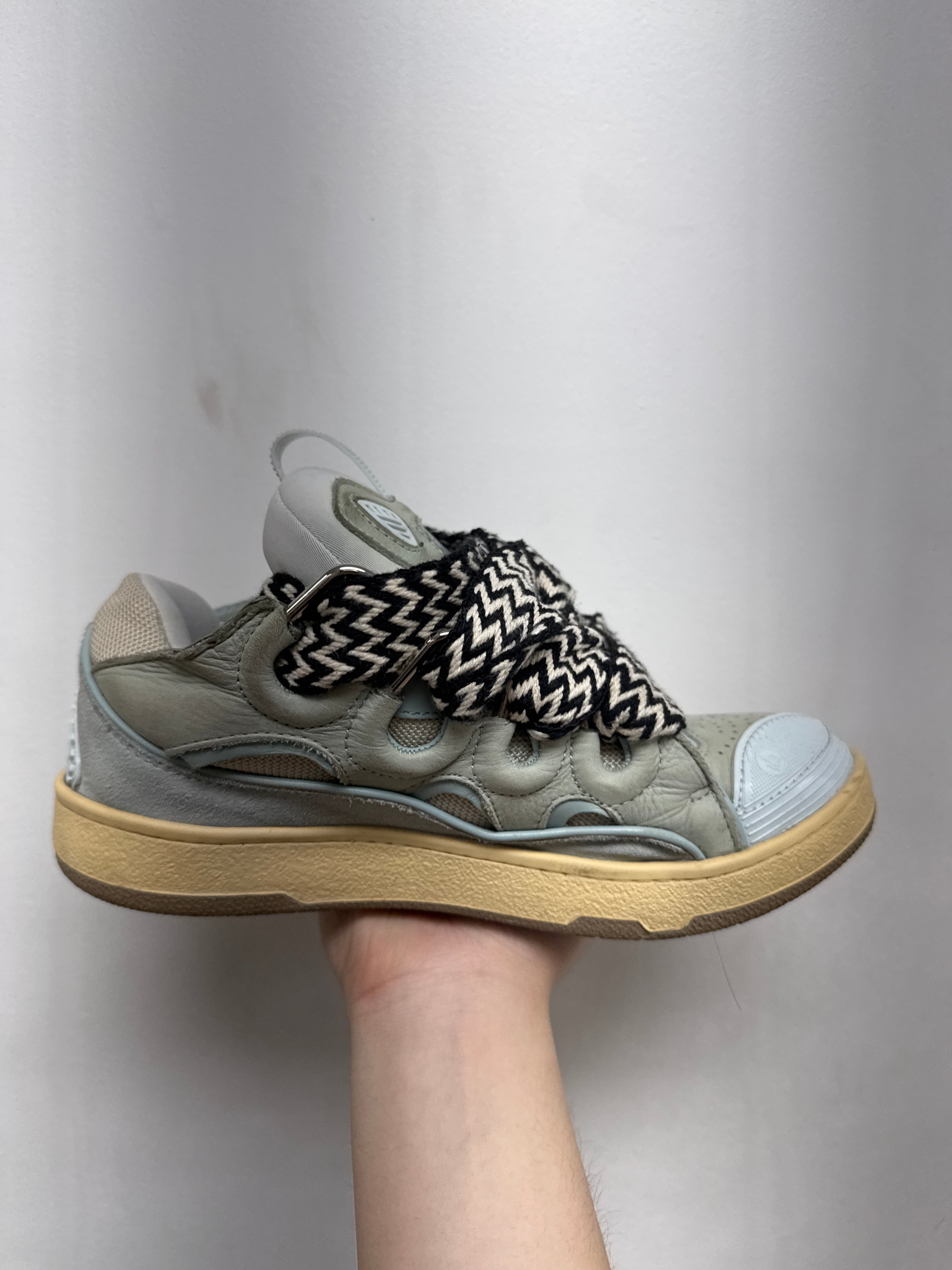 Lanvin Baby Blue Curb Sneakers