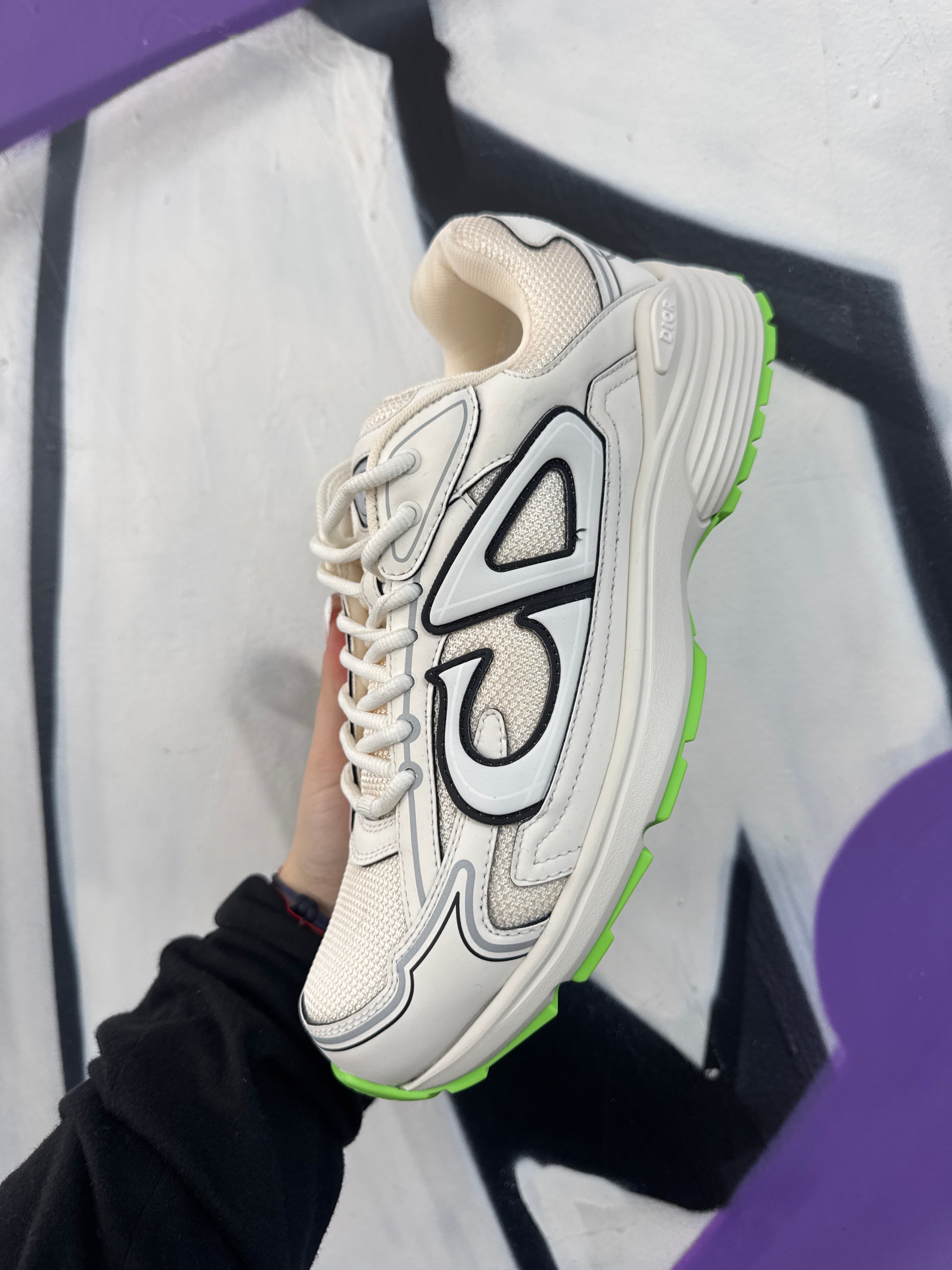Dior B30 White Lime Sneakers