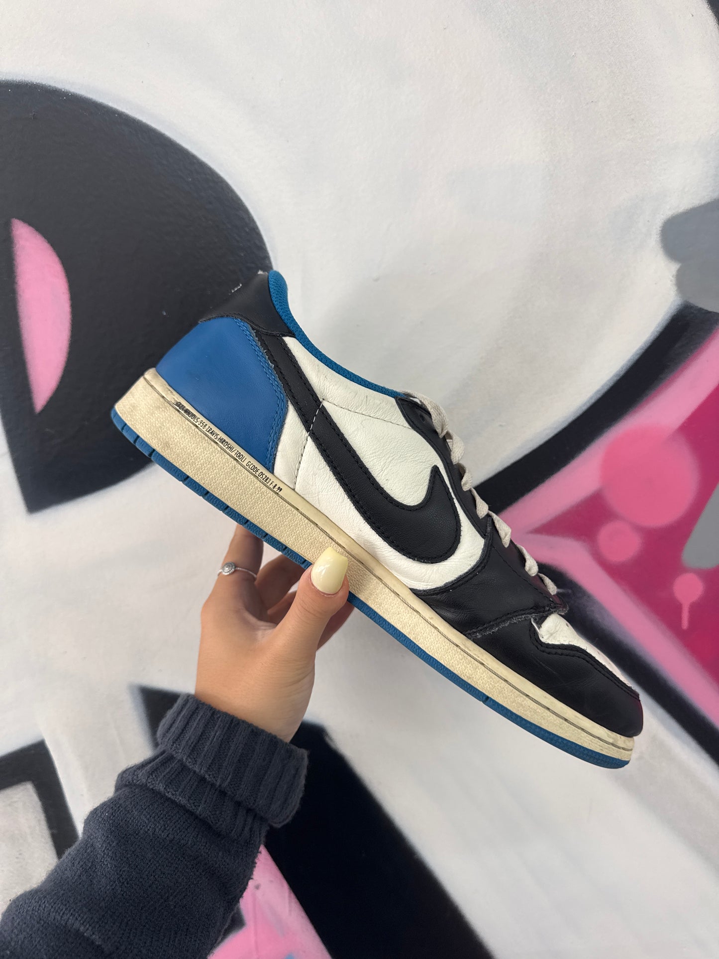 Jordan 1 Low Travis Scott Fragment Used 10.5 No Box