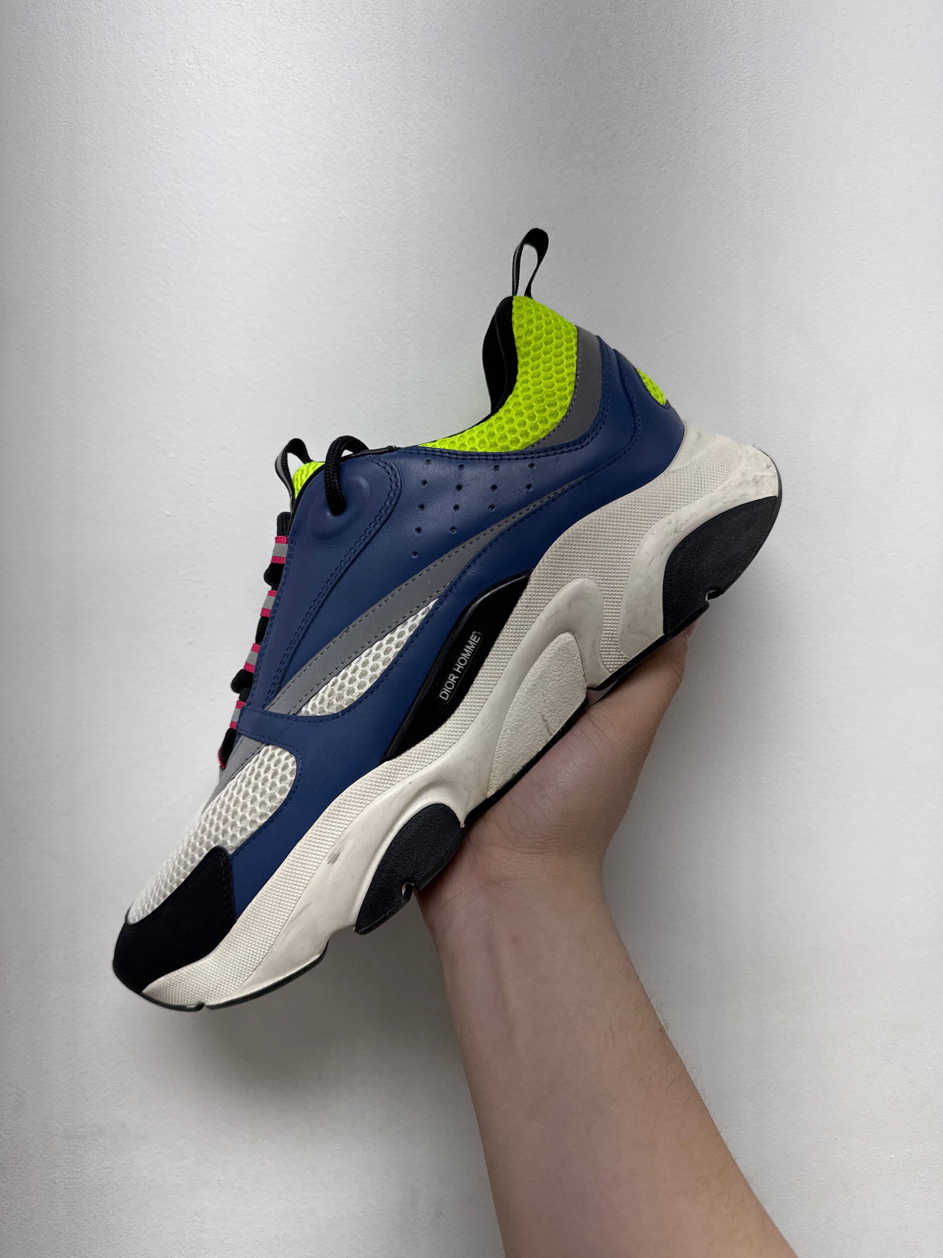 Dior Navy Lime B22 Sneakers