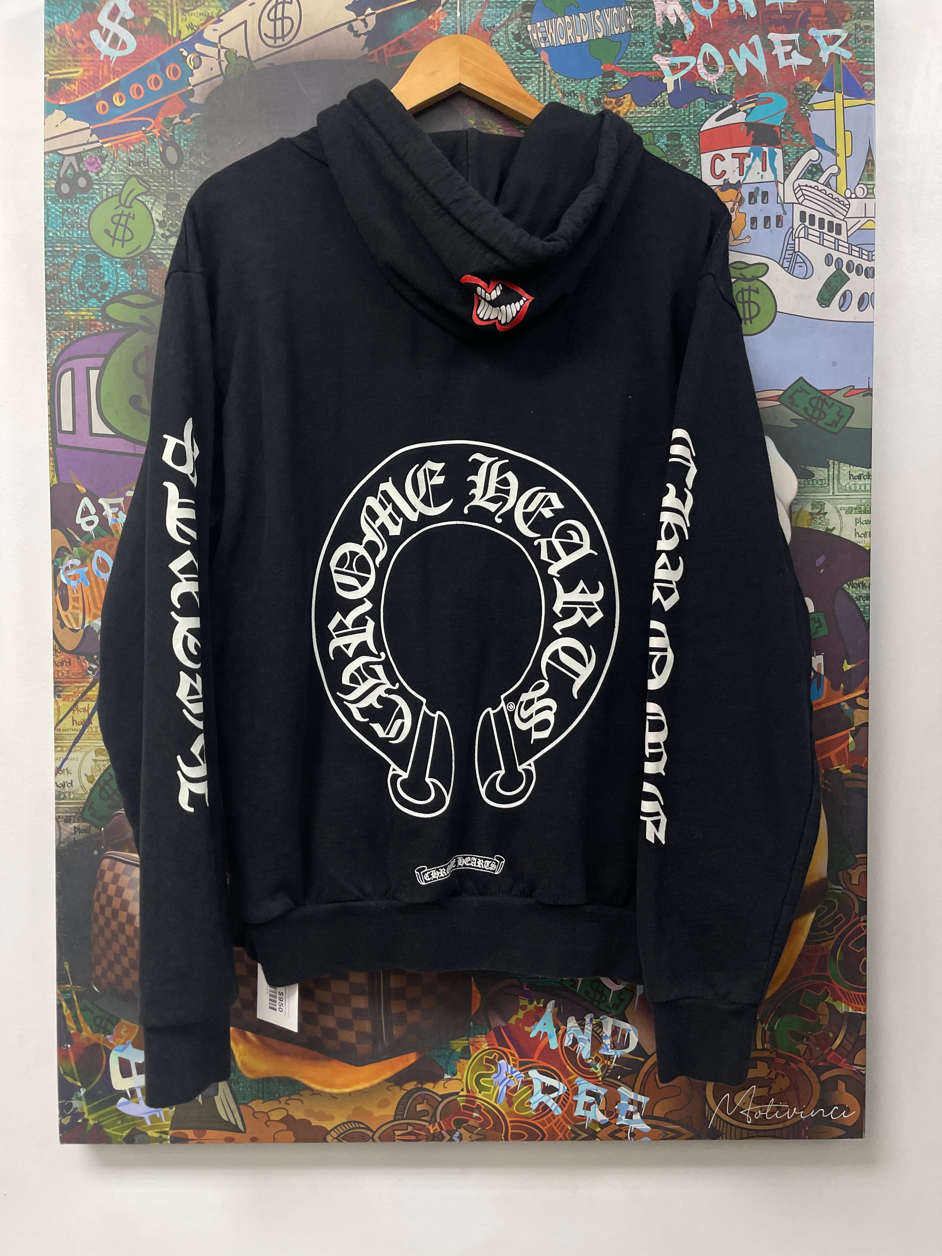 Chrome Hearts Black Matty Boy Chomper Horseshoe Hoodie