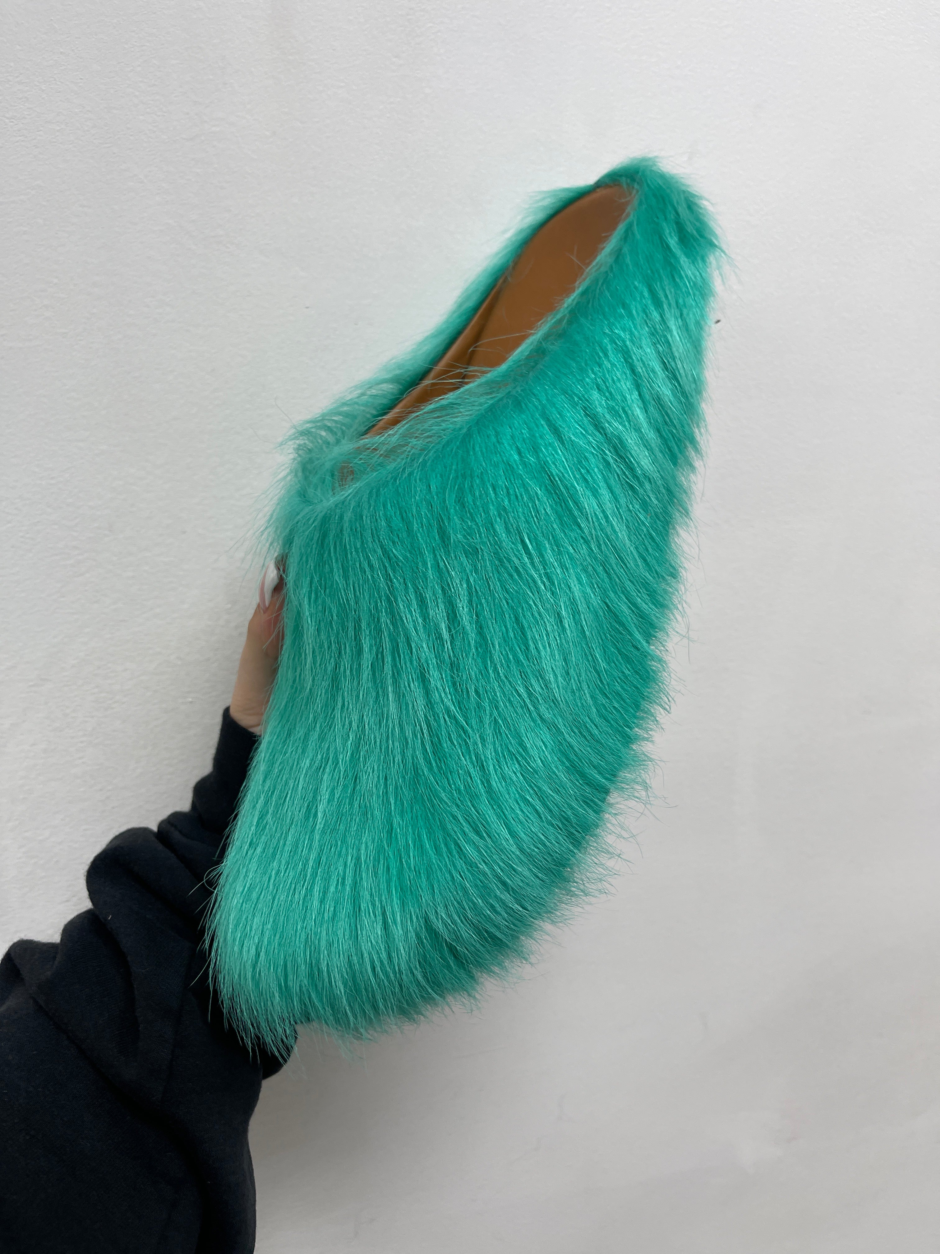 Marni "Fussbet Sabot" Teal Slippers