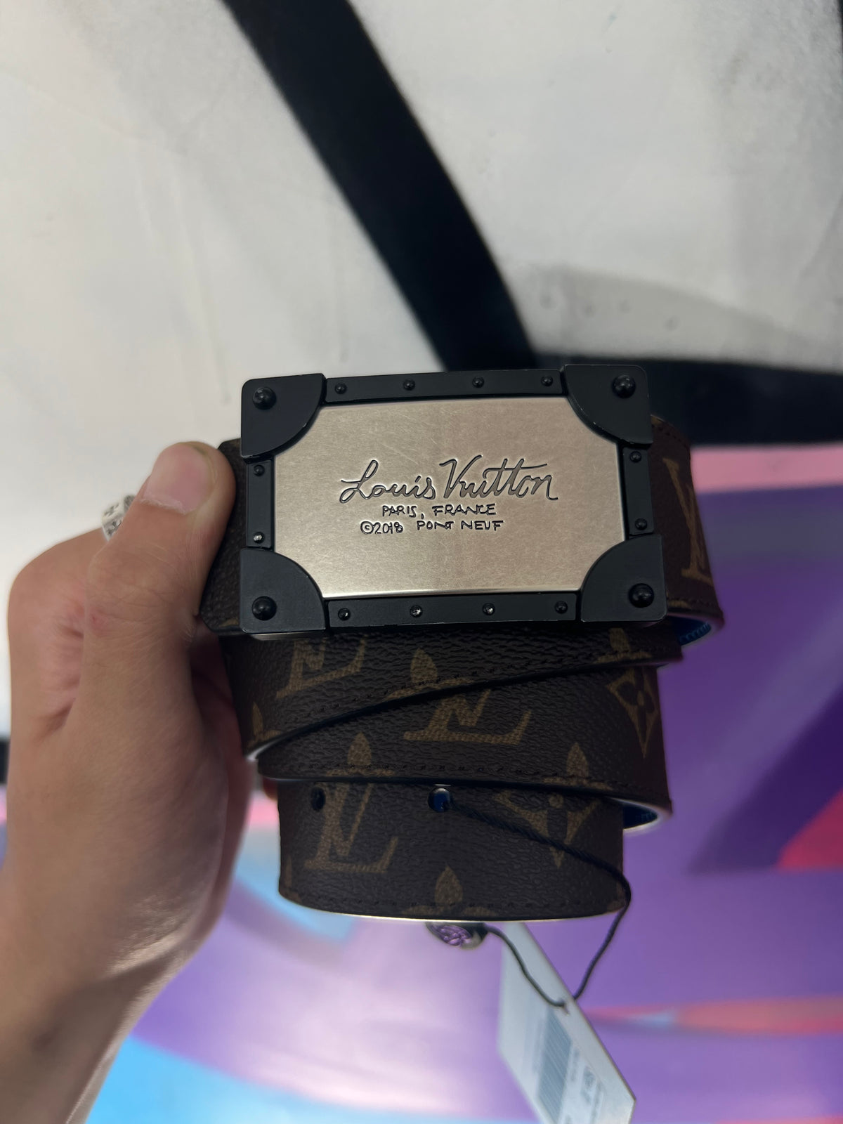 Louis Vuitton x NBA Reversable Chest Buckle (85-34) Belt
